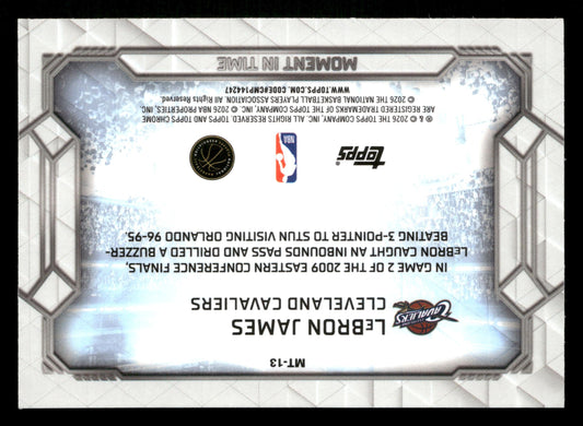2025-26 Topps Chrome Update #MT-13 LeBron James Moment In Time