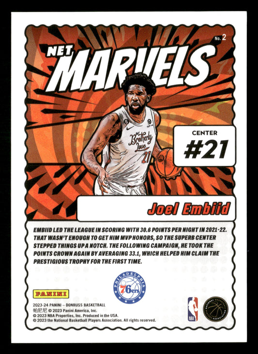 2023-24 Donruss Optic #2 Joel Embiid Net Marvels /#25