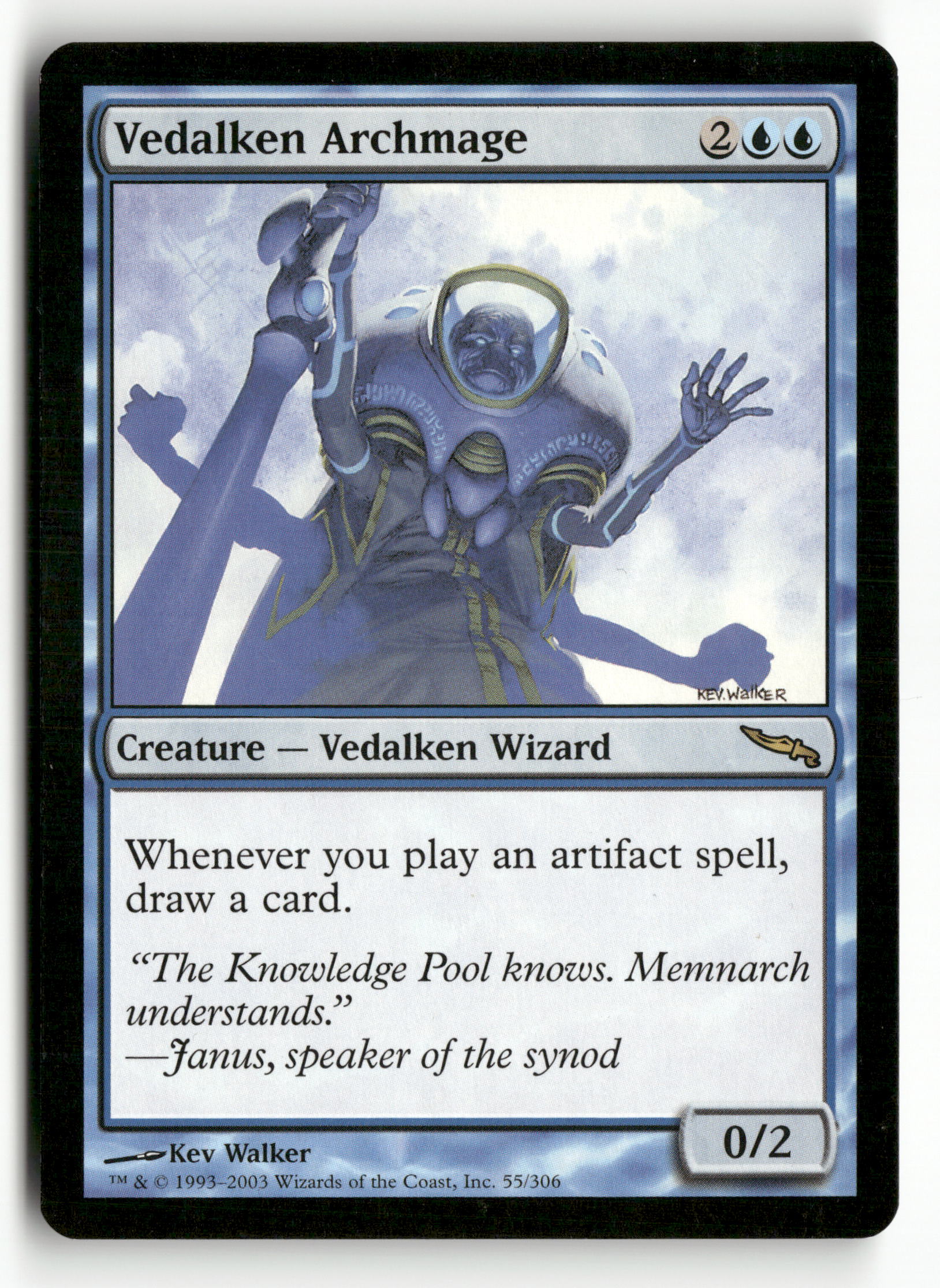 2003 MTG 55/306 Magic The Gathering Mirrodin 55/306 Vedalken Archmage