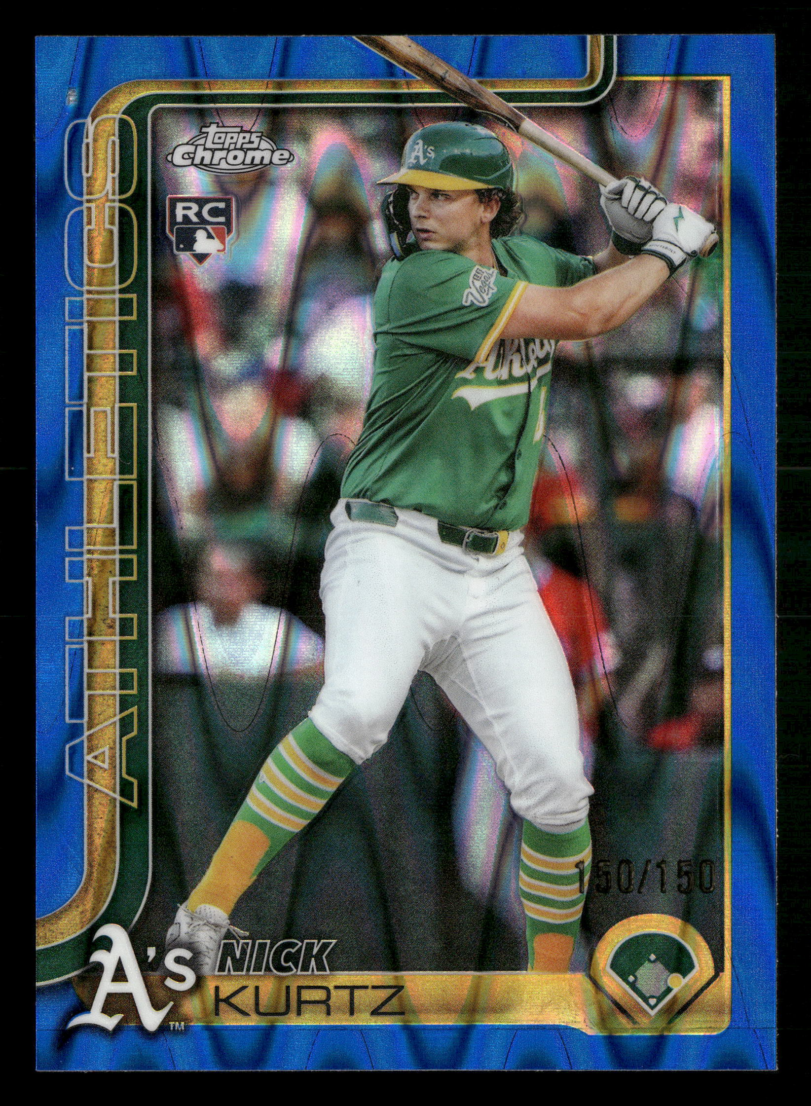 2025 Chrome Update #USC178 Nick Kurtz Blue RayWave Refractor #150/150 (Bookend)