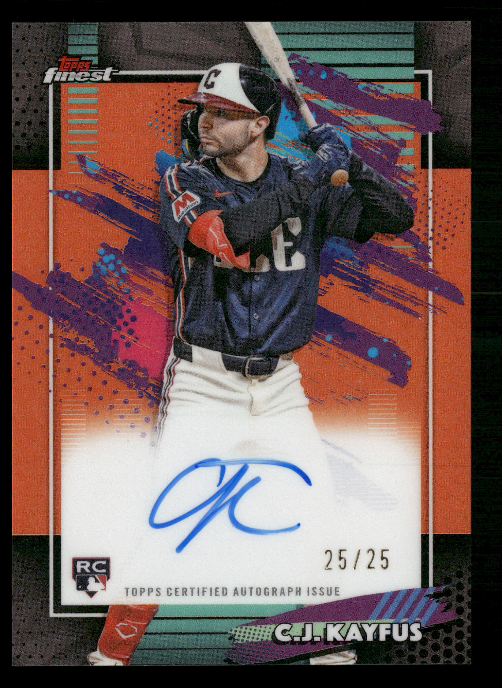 2026 Finest #FA-CK C.J. Kayfus Finest Autographs Orange #25/25 (Bookend)