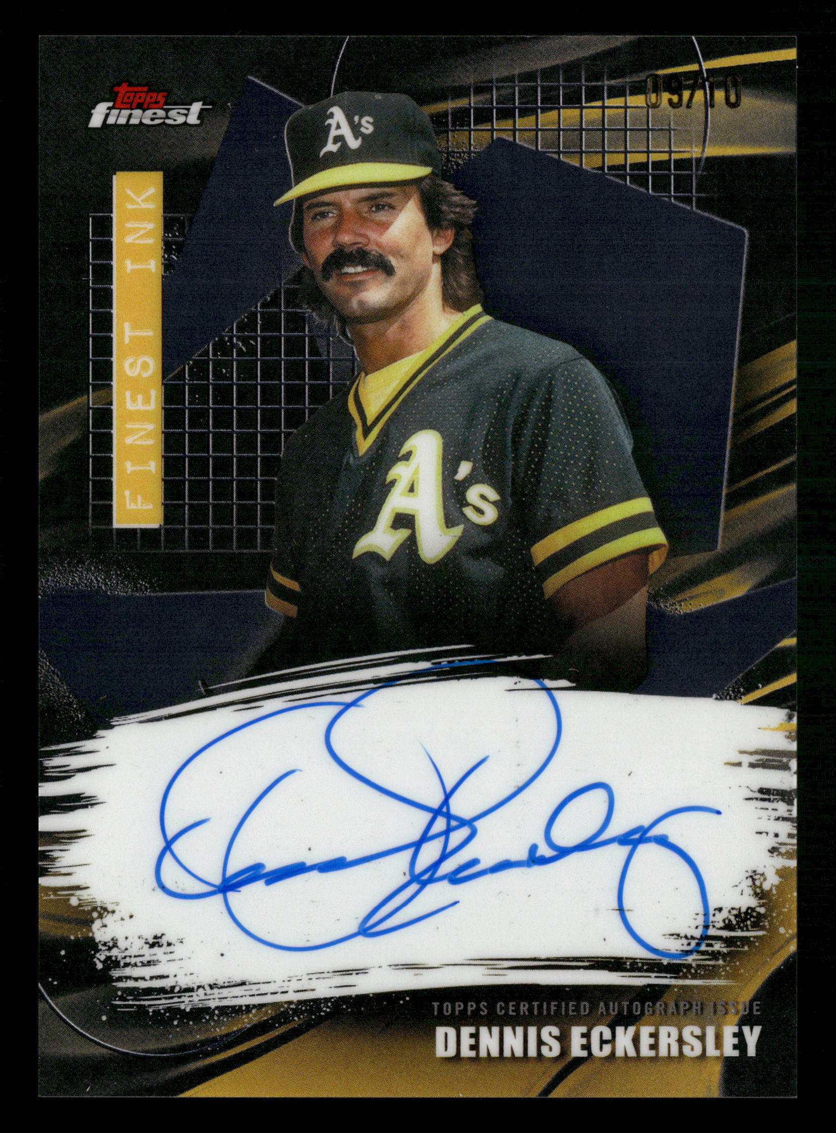 2026 Finest #FI-DE Dennis Eckersley Finest Ink Black Refractor #/10