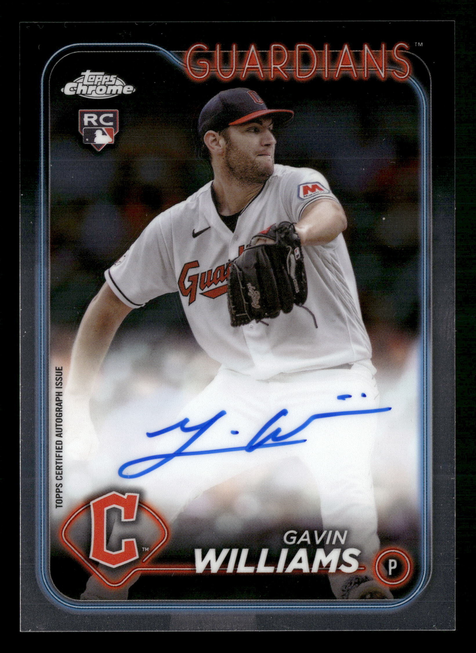 2024 Topps Chrome #RA-GW Gavin Williams Rookie Autographs