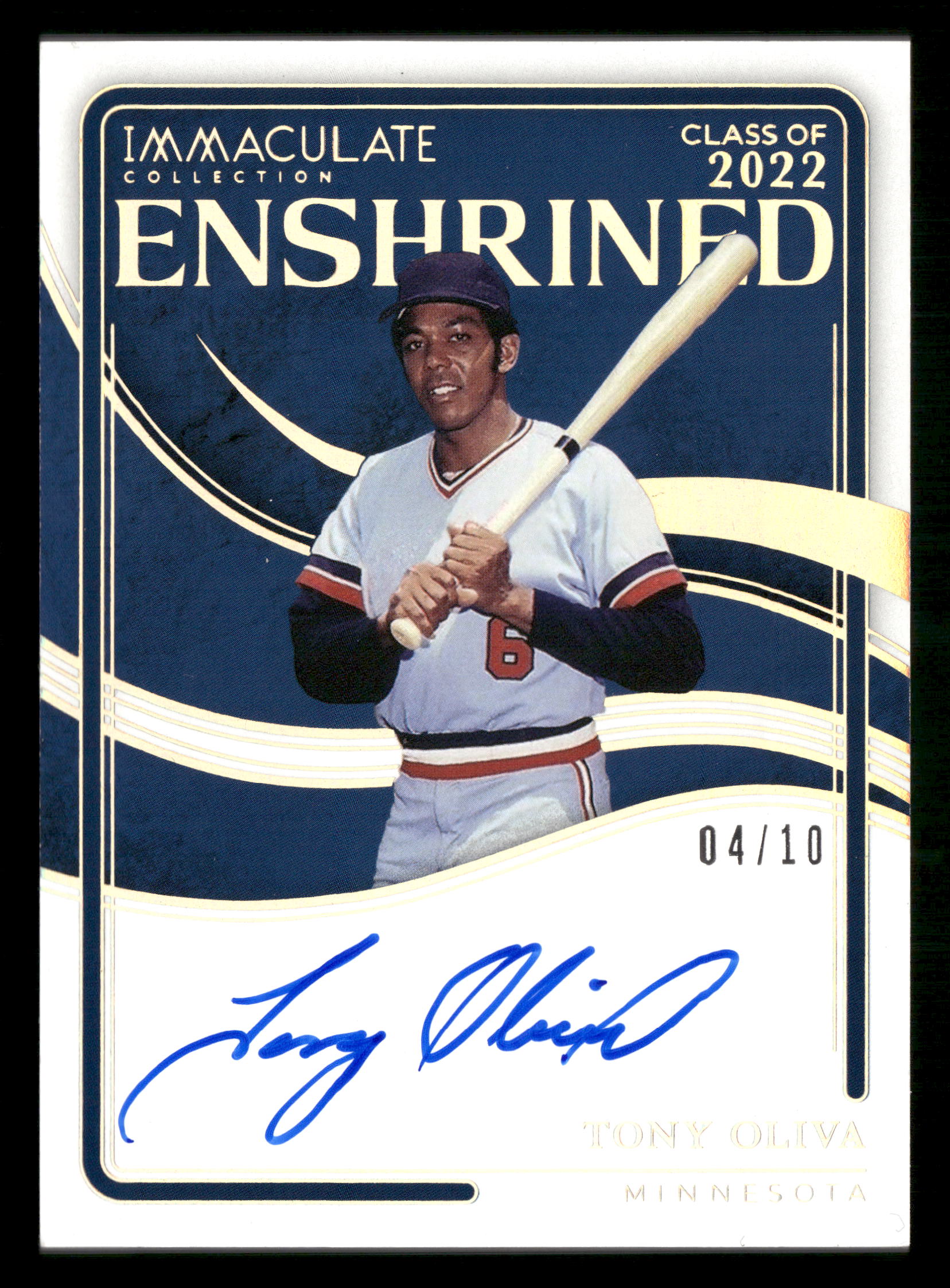 2026 Immaculate #ES-TO Tony Oliva Enshrined Signatures Gold #/10