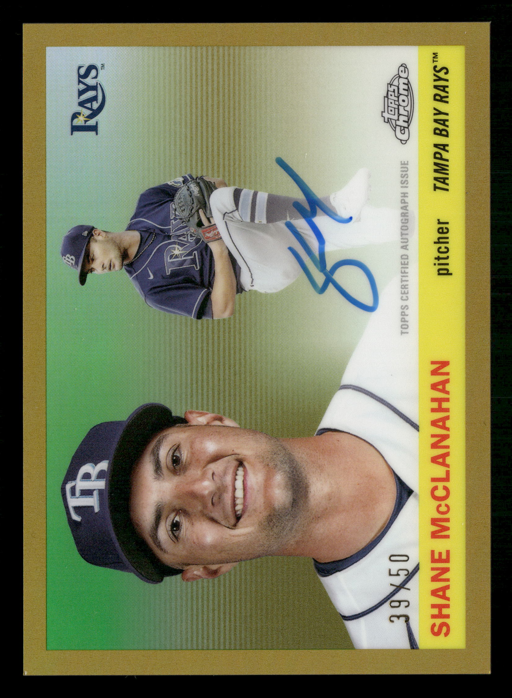 2025 Platinum #CPA-SM Shane McClanahan Chrome Platinum Auto Gold #/50