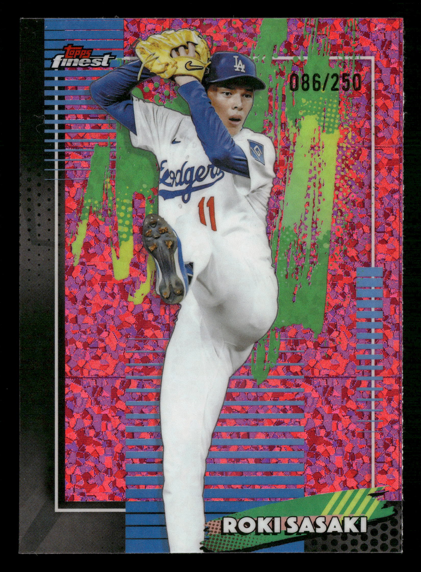2026 Finest #11 Roki Sasaki Pink Mini-Diamond Refractors #/250