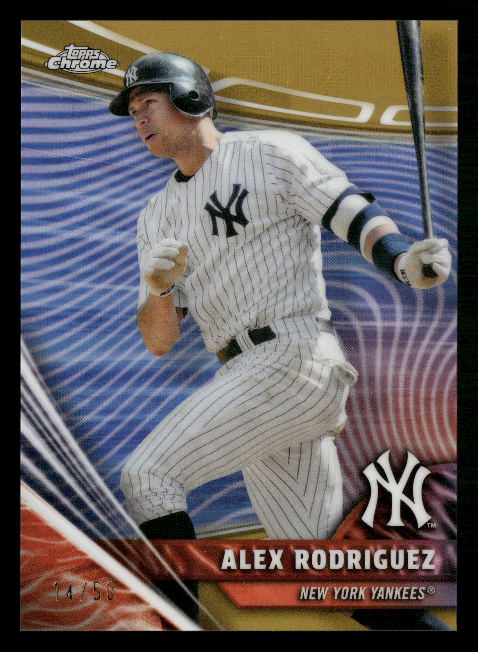 2026 Topps Chrome #RVH-13 Alex Rodriguez Chrome Rivals Home Gold Refractors #/50