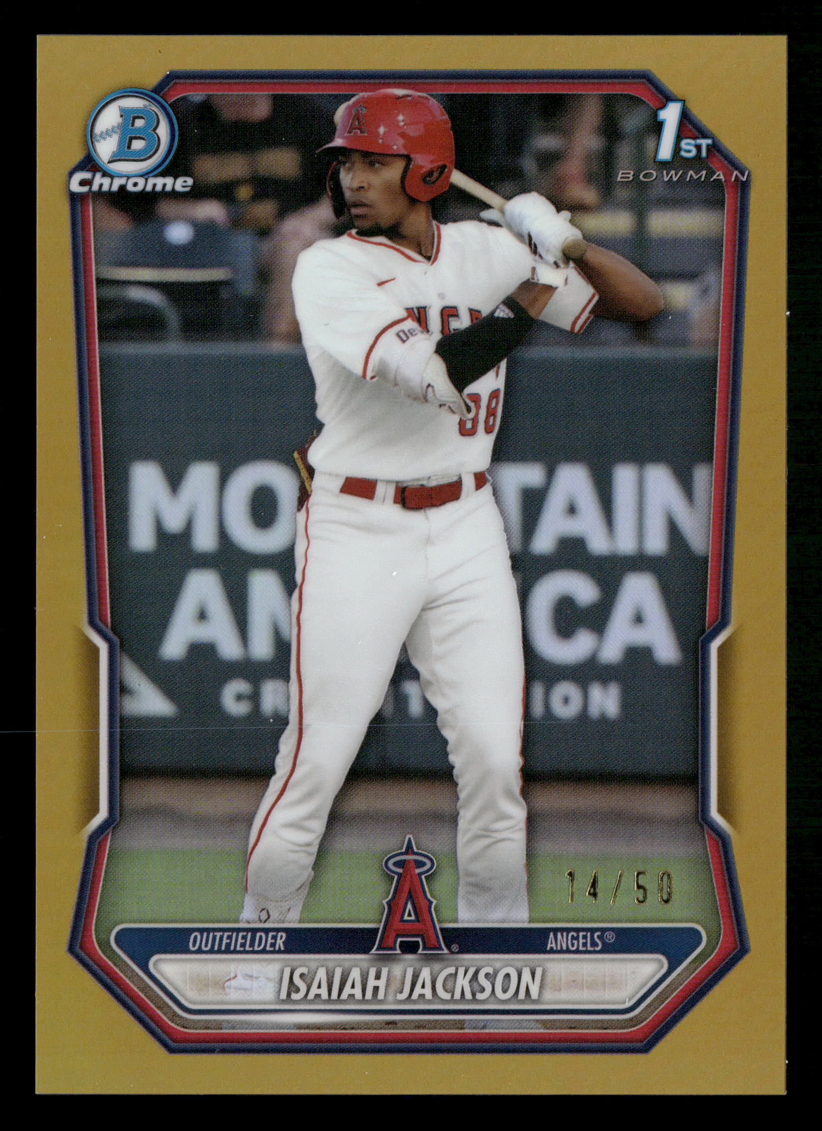 2026 Bowman #BCP-60 Isaiah Jackson Chrome Prospects Gold Refractor #/50