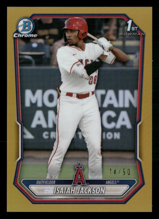 2026 Bowman #BCP-60 Isaiah Jackson Chrome Prospects Gold Refractor #/50