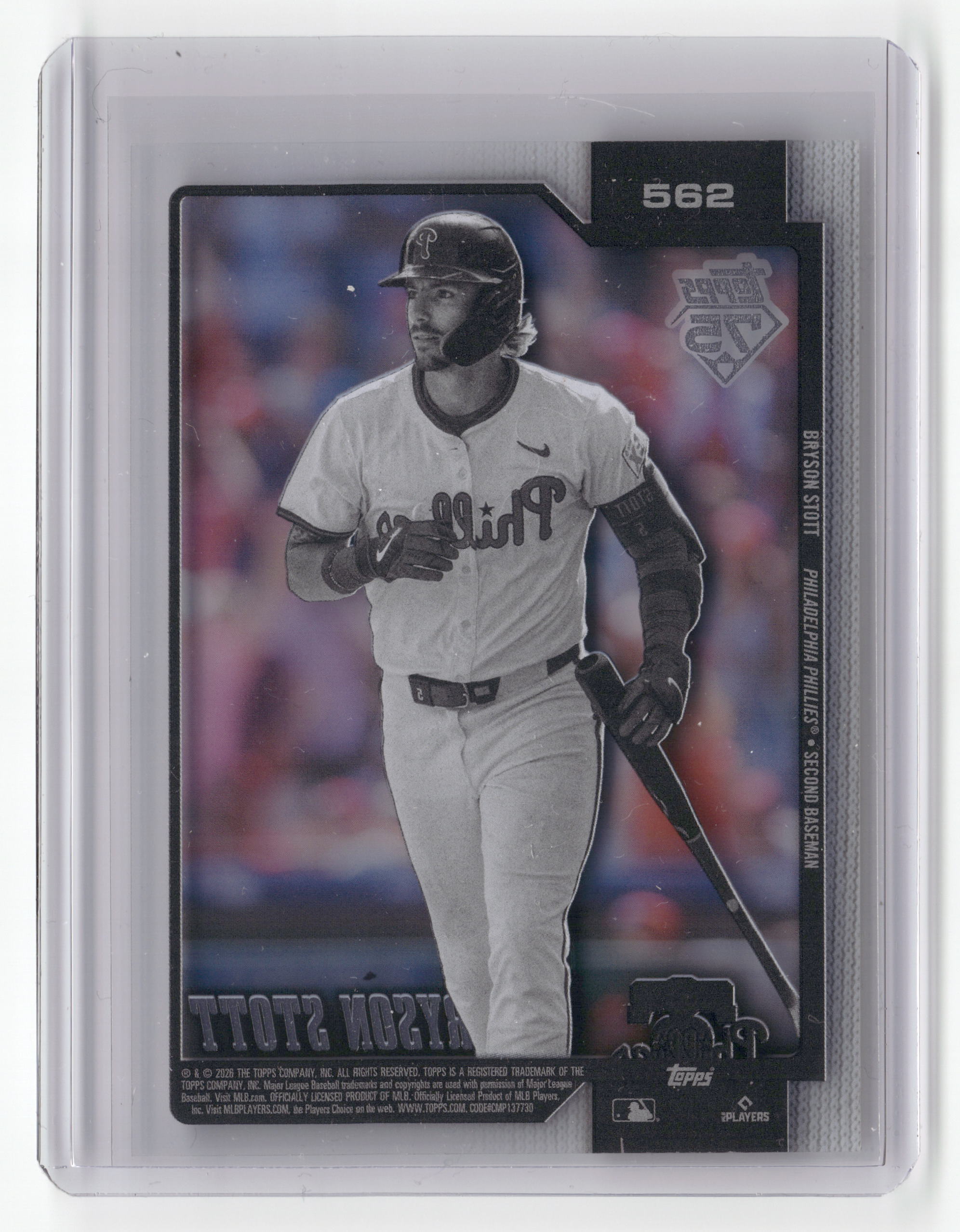 2026 Topps #562 Bryson Stott Clear #/10