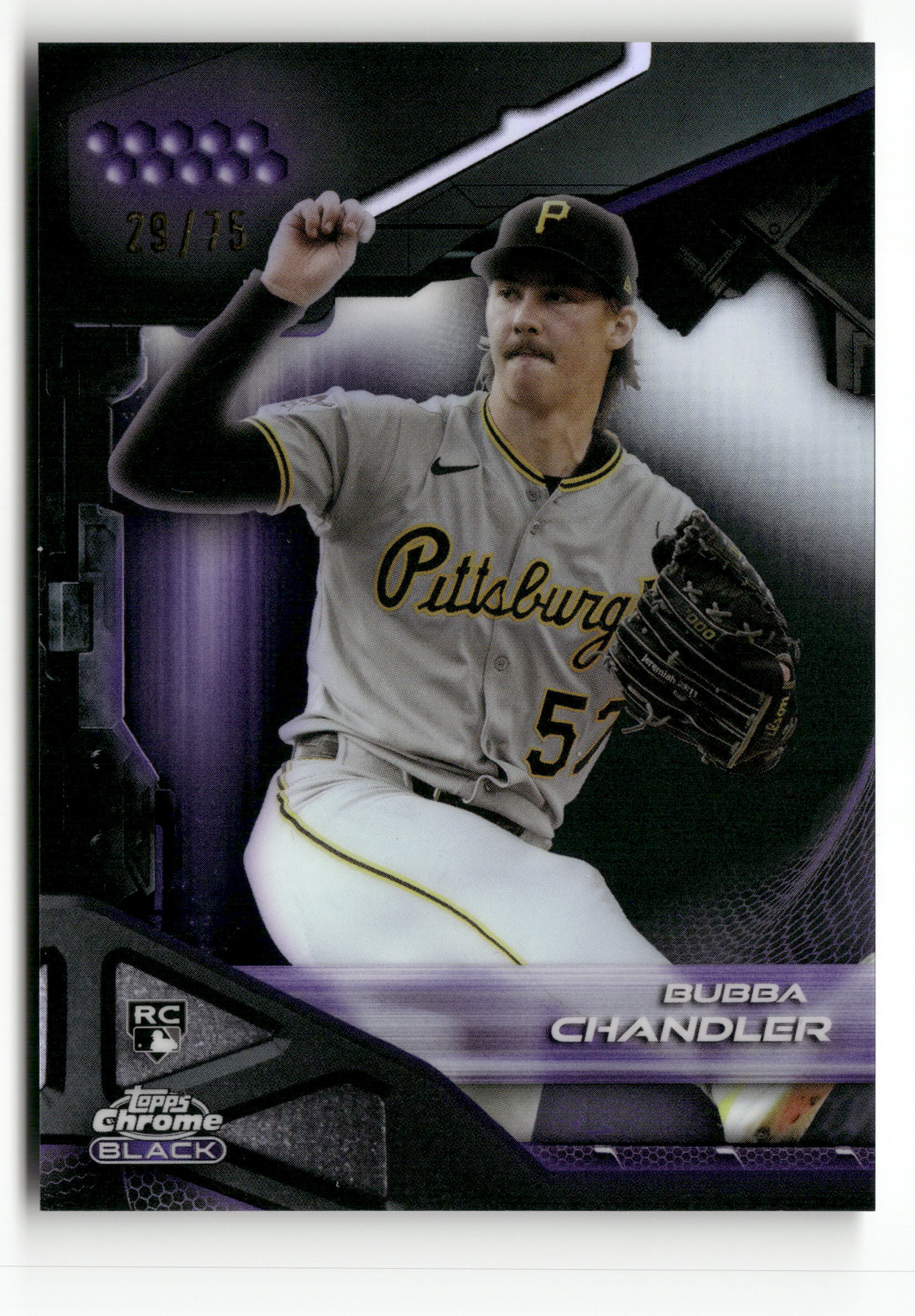 2026 Topps Chrome Black #17 Bubba Chandler Purple Refractors #/75
