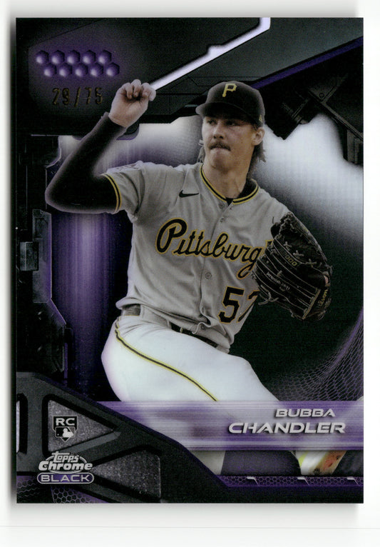 2026 Topps Chrome Black #17 Bubba Chandler Purple Refractors #/75