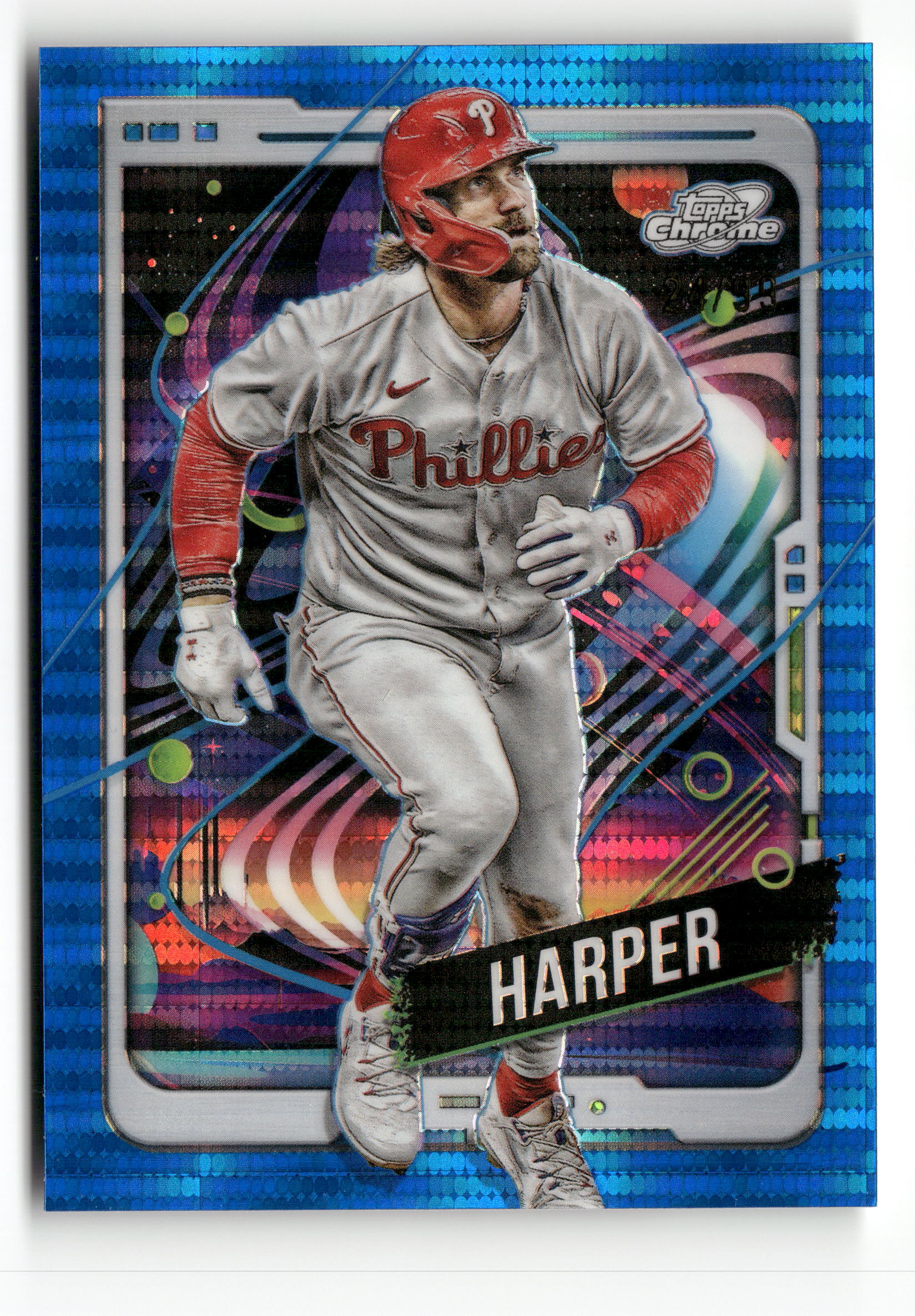 2024 Topps Chrome Cosmic #164 Bryce Harper Blue Moon Refractors #/99