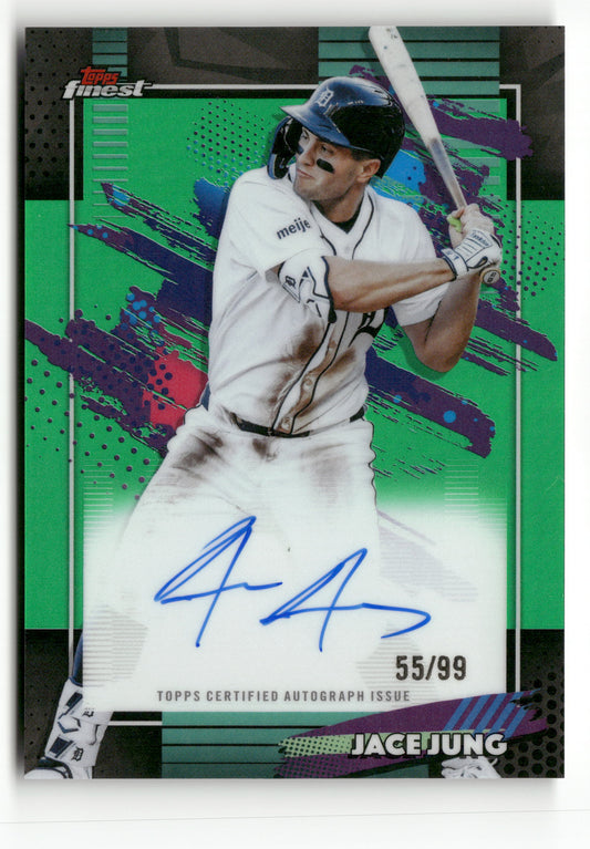 2026 Finest #FA-JJU Jace Jung Finest Autographs Green Refractors #/99