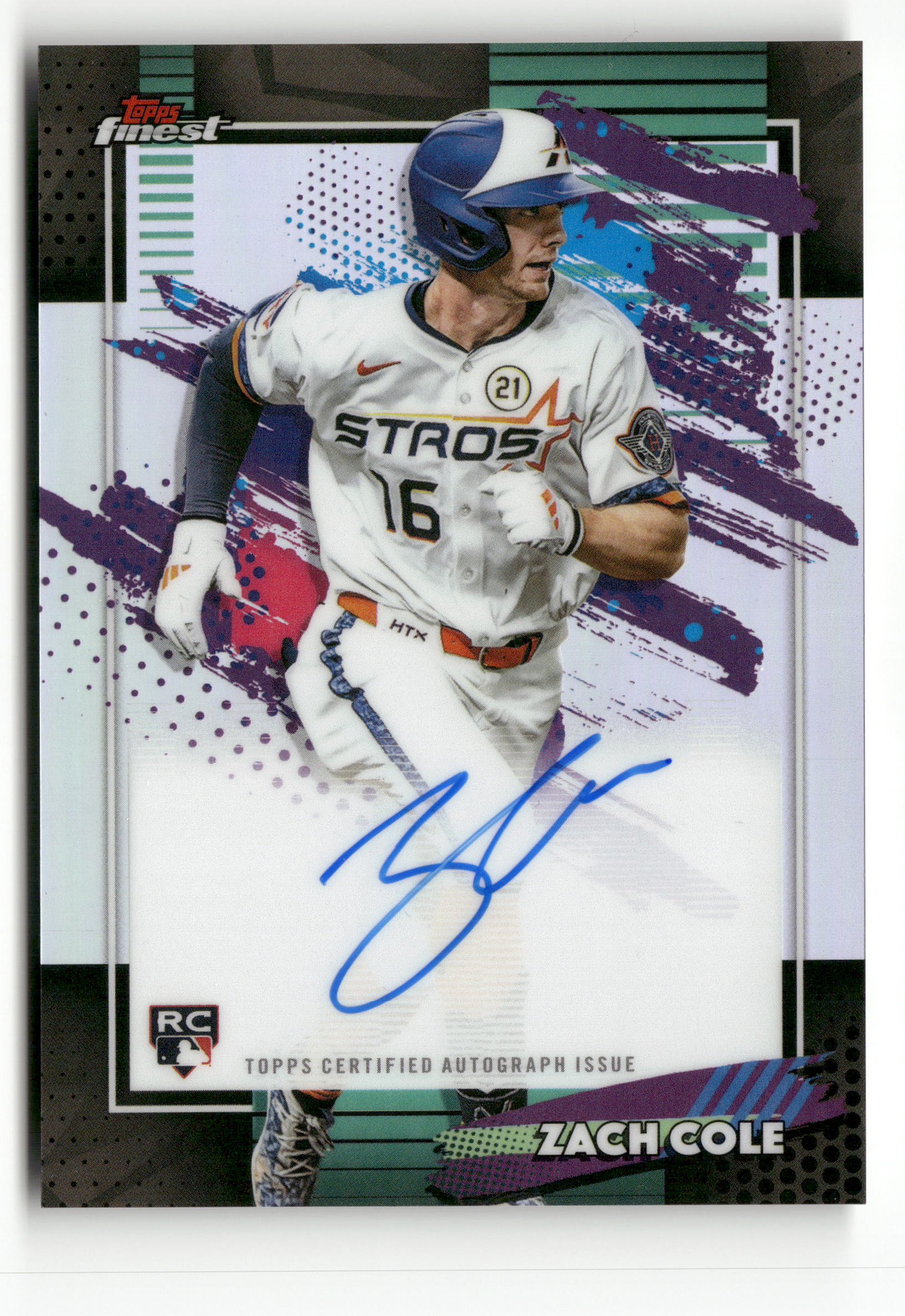 2026 Finest #FA-ZC Zach Cole Finest Autographs Refractors
