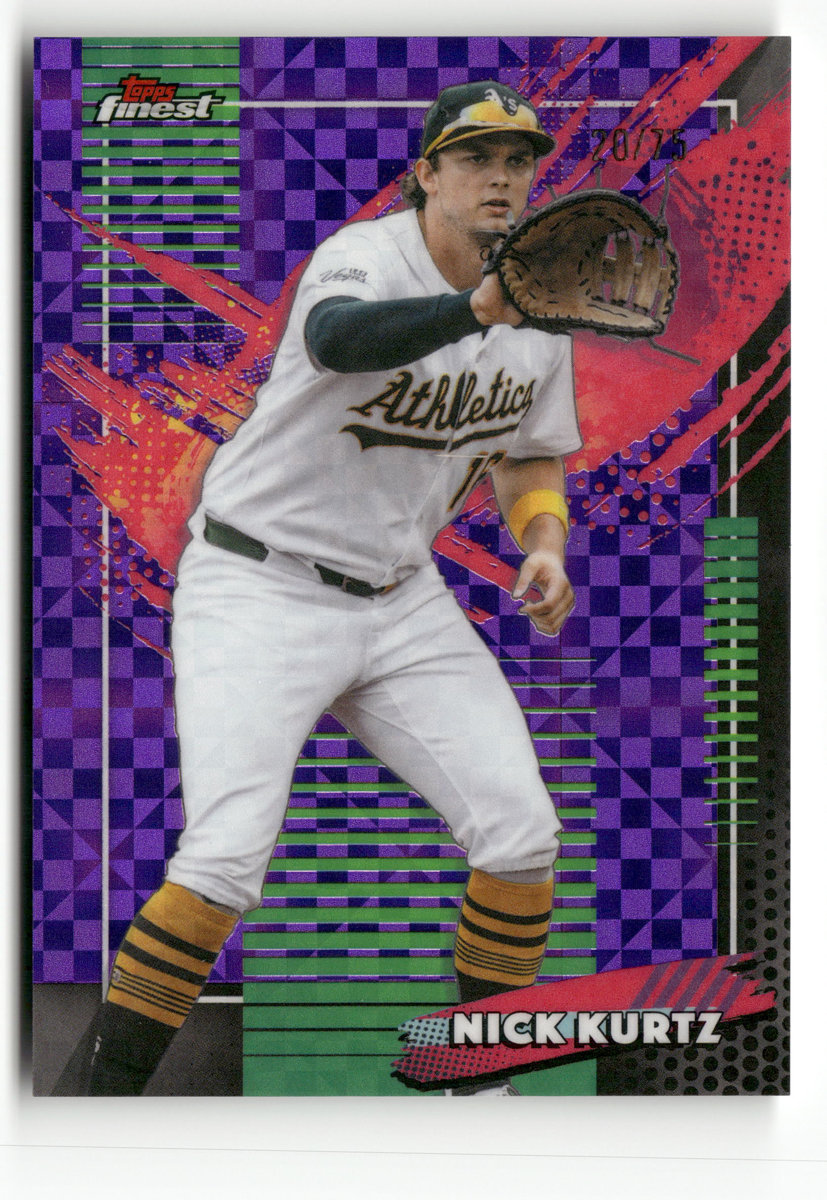 2026 Finest #251 Nick Kurtz Purple X-Fractors #/75