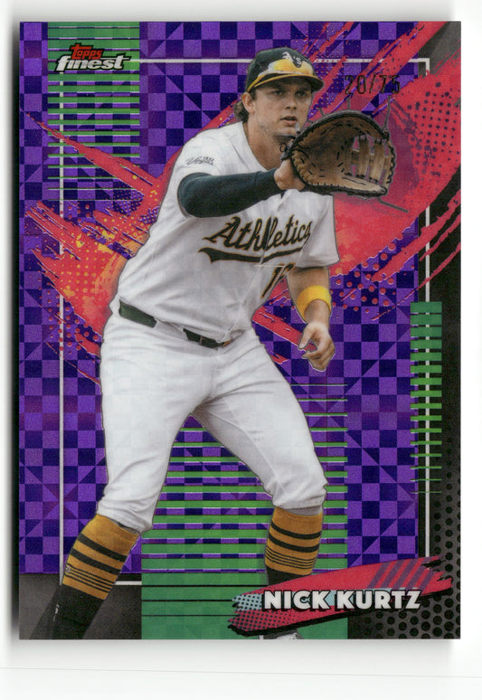 2026 Finest #251 Nick Kurtz Purple X-Fractors #/75