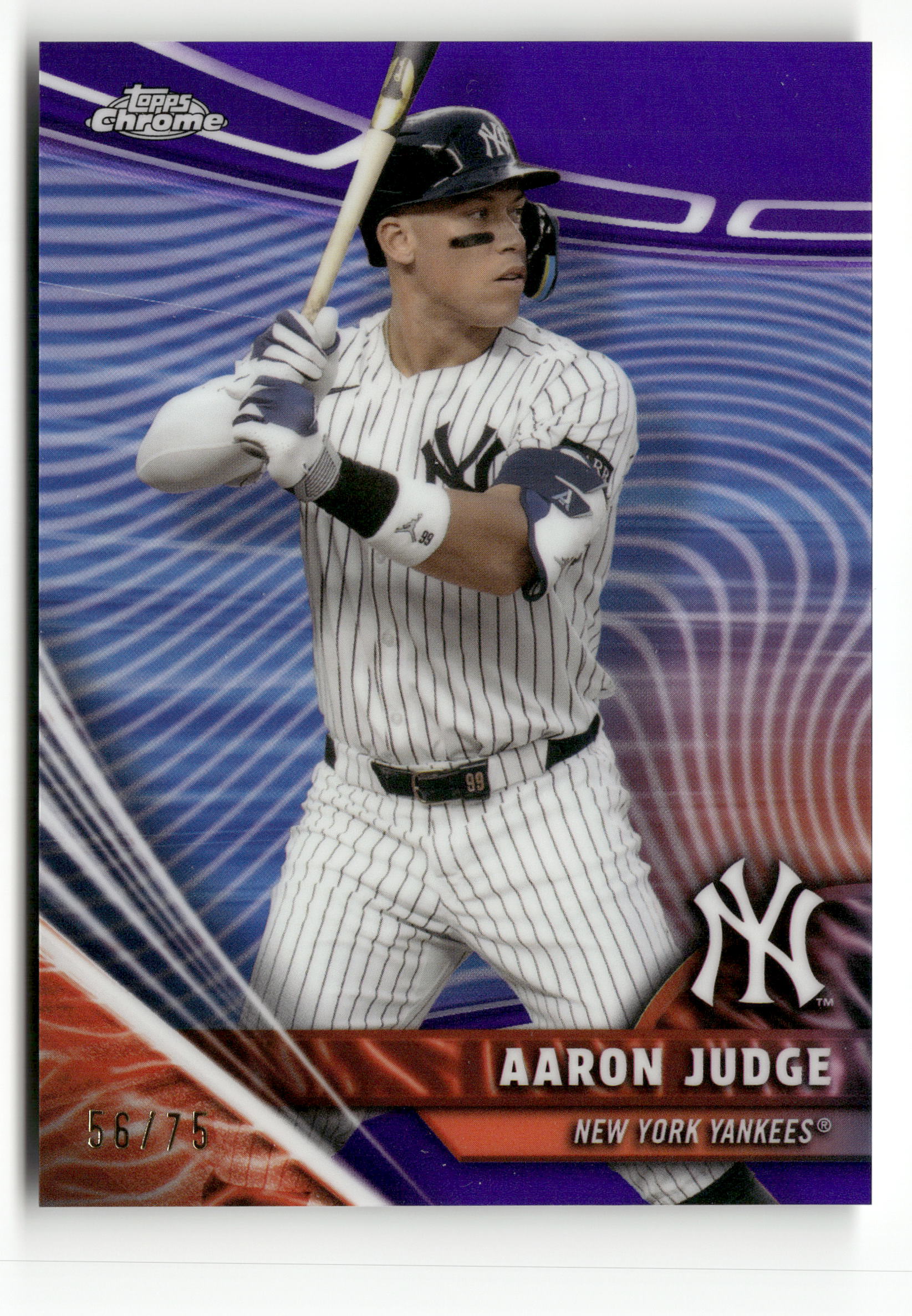 2026 Topps Chrome #RVH-20 Aaron Judge Chrome Rivals Home Purple Refractors #/75