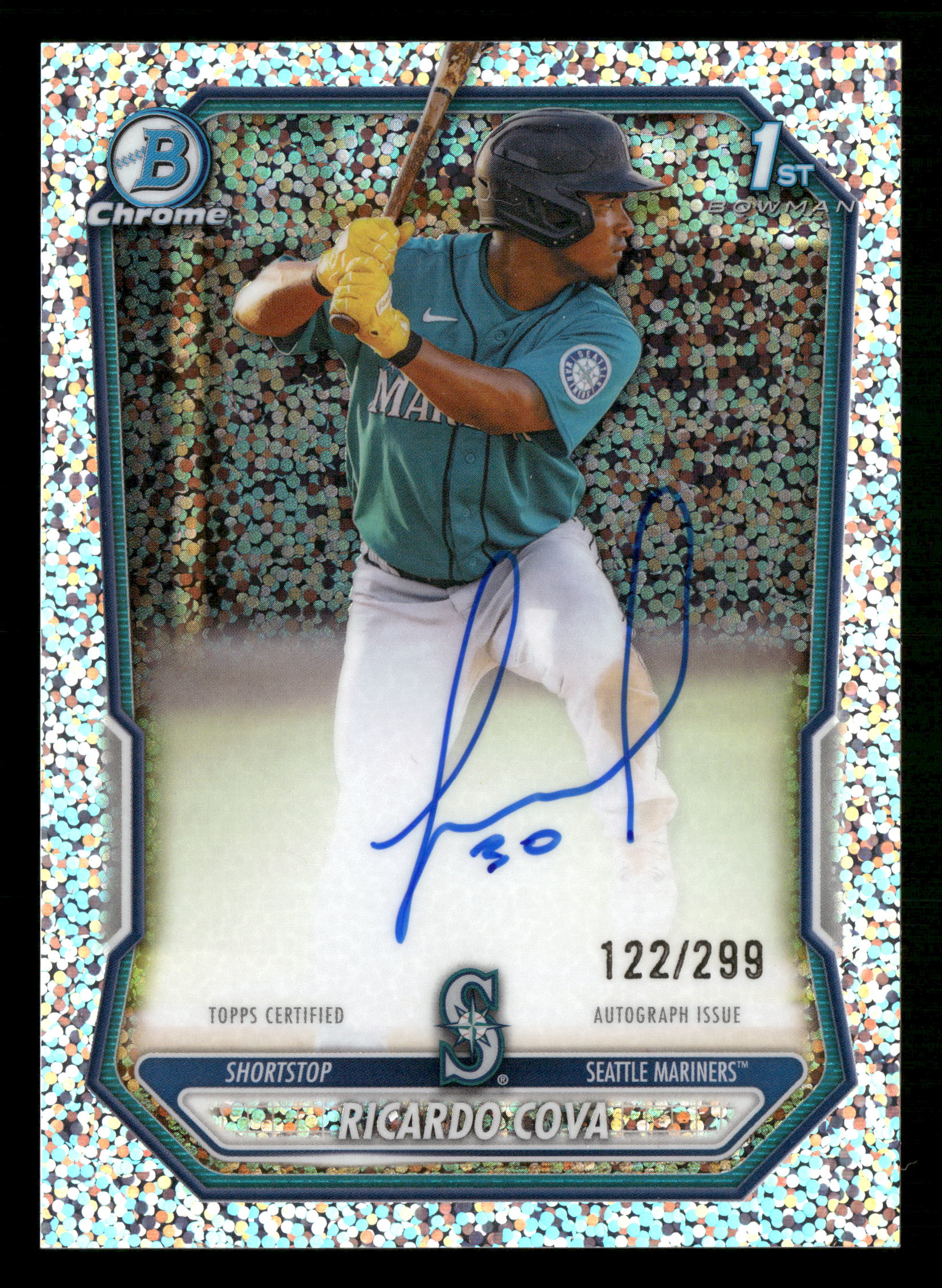 2026 Bowman #CPA-RC Ricardo Cova Chrome Prospect Auto Speckle #/299
