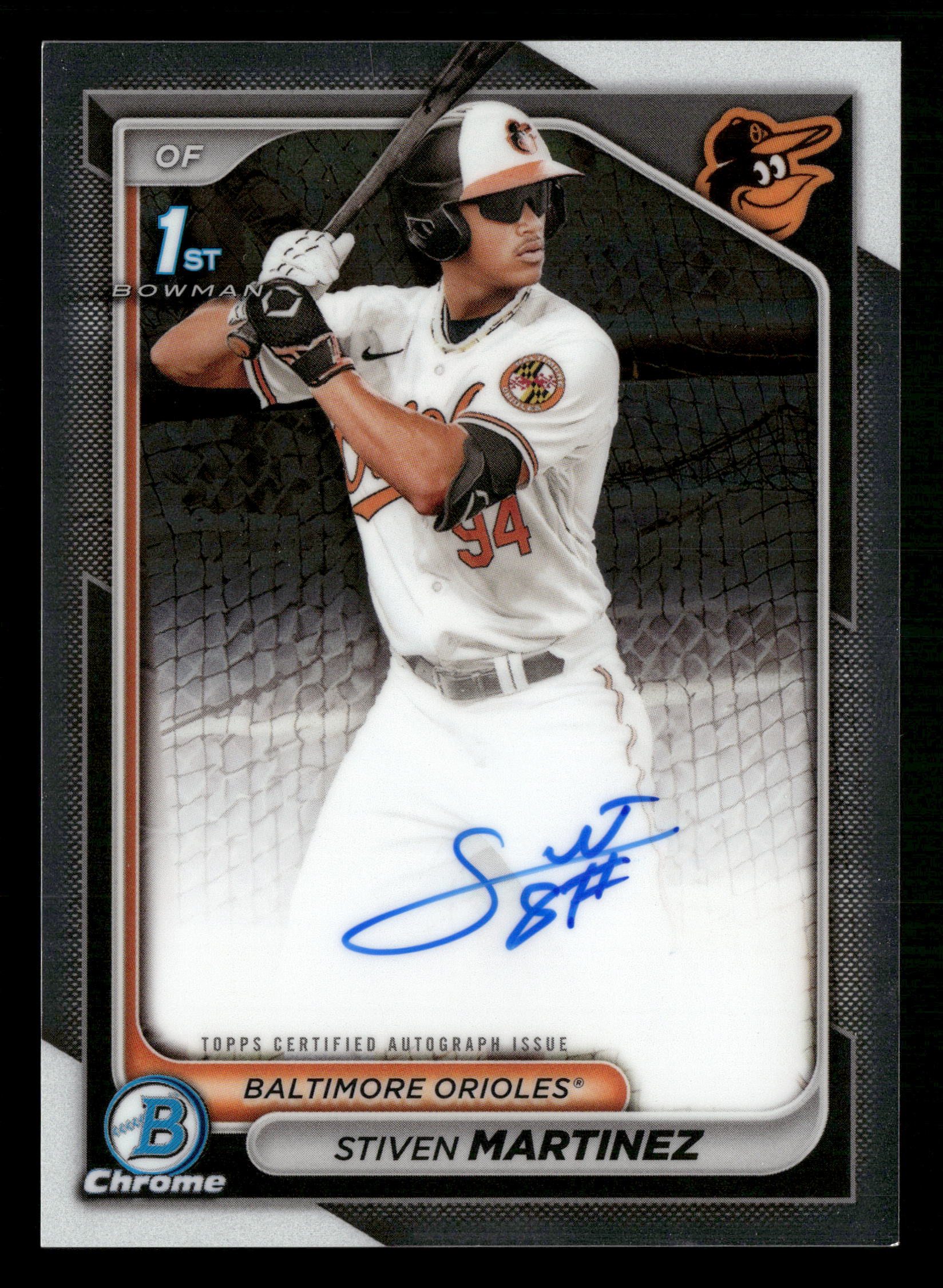 2024 Bowman Chrome #CPA-SM Stiven Martinez Prospect Autographs