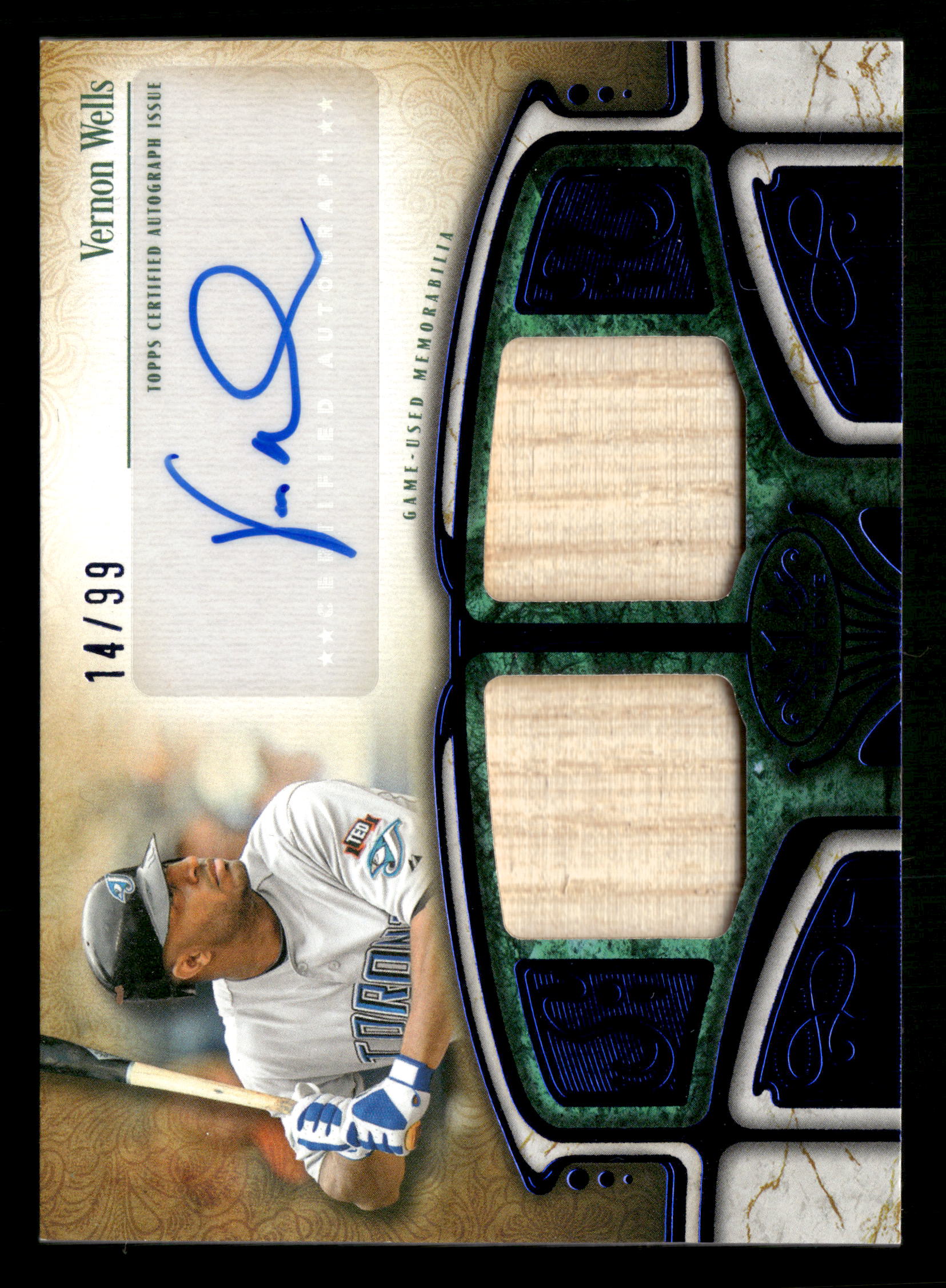 2026 Tier One #AT1R-VW Vernon Wells Autographed Tier One Relics #/99