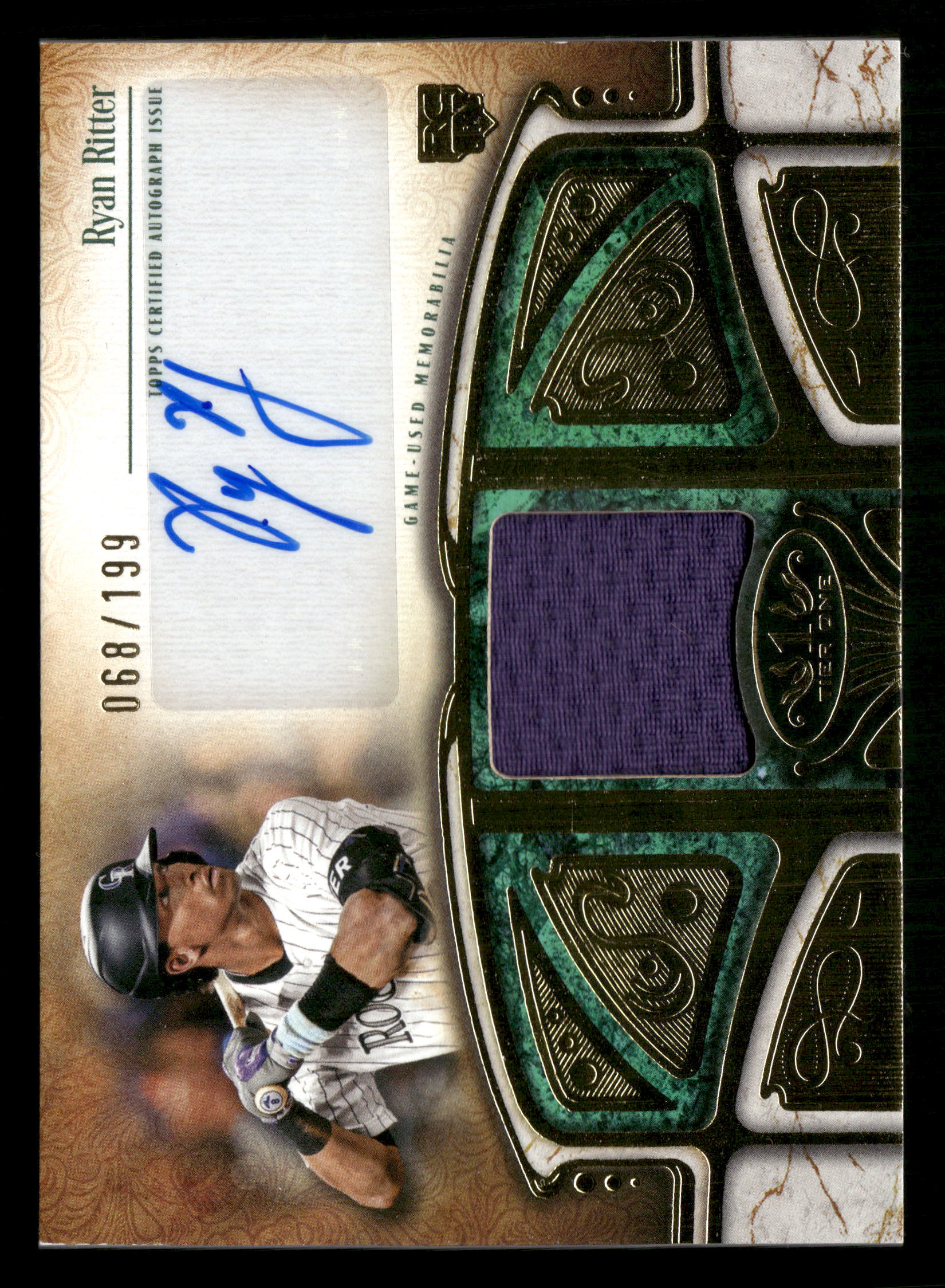 2026 Tier One #AT1R-RR Ryan Ritter Autographed Tier One Relics #/199