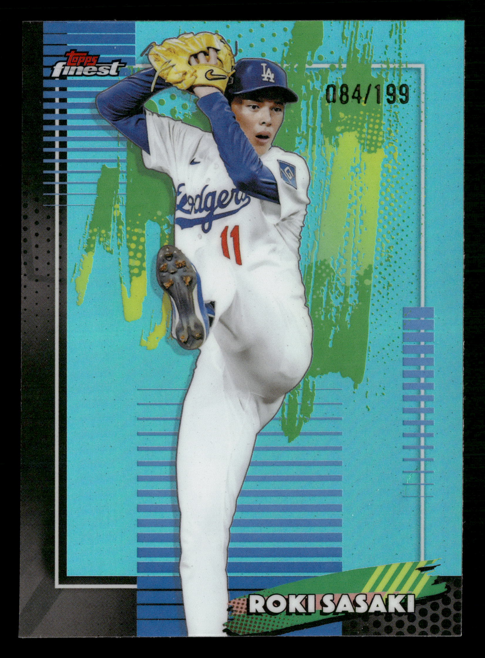 2026 Finest #11 Roki Sasaki Aqua Refractors #/199