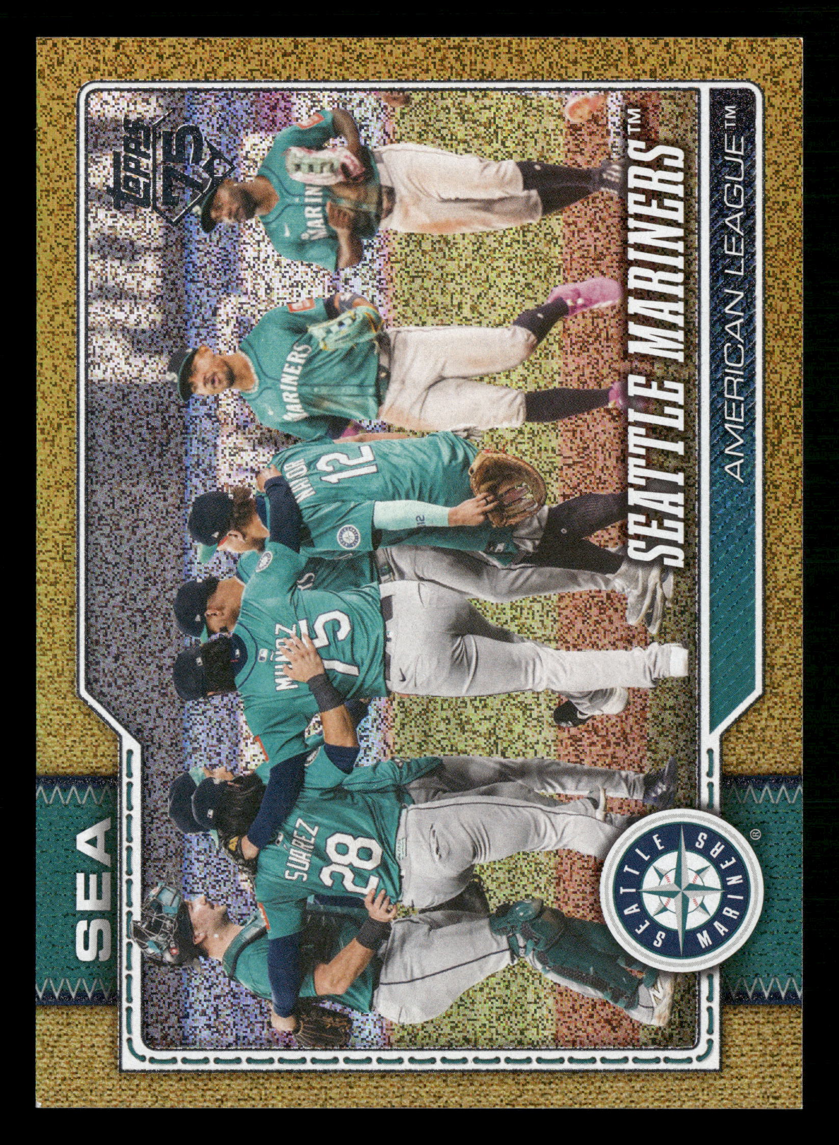 2026 Topps #525 Seattle Mariners Gold Sandglitter #/50