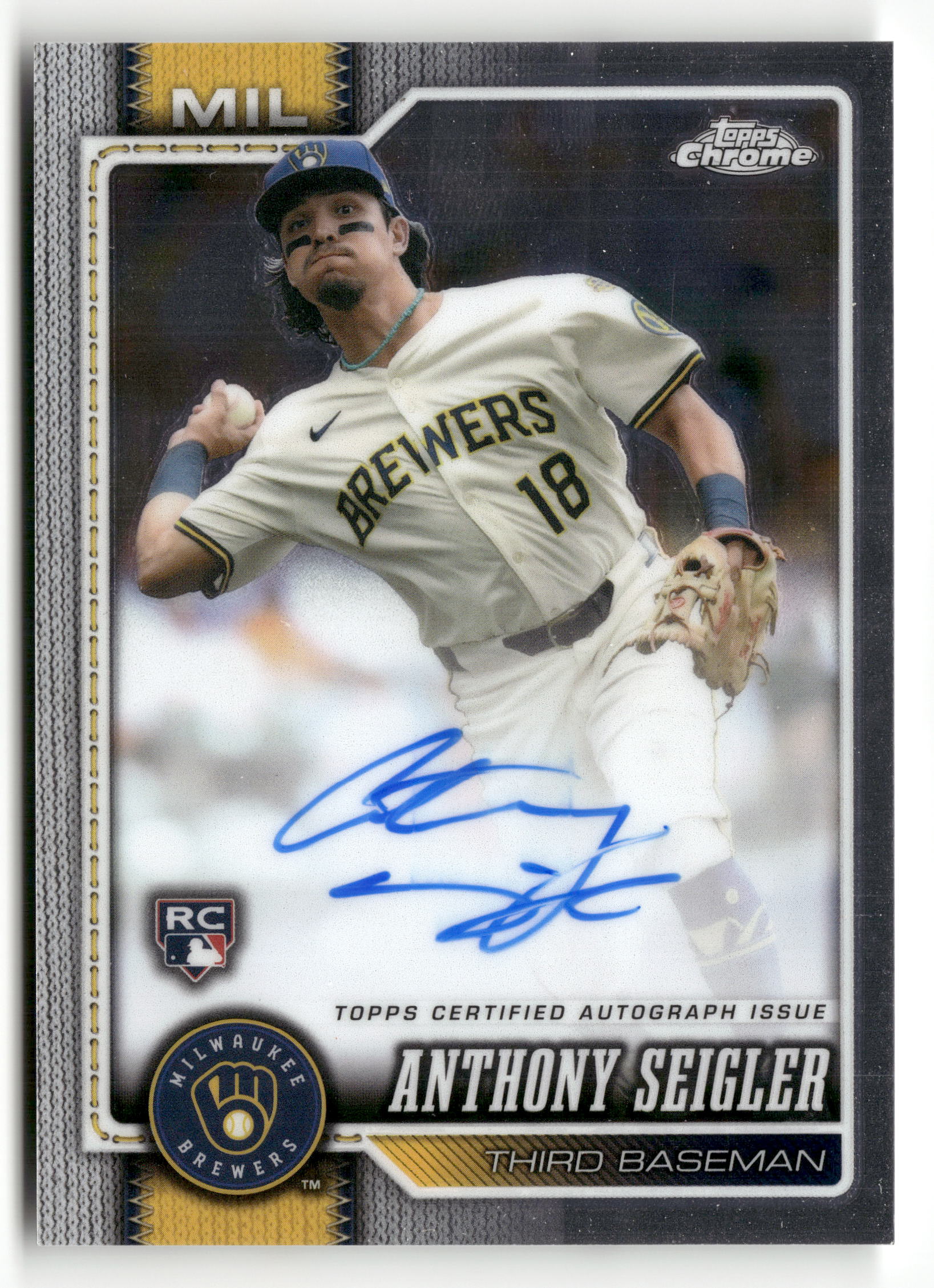 2026 Topps Chrome #RA-AS Anthony Seigler Rookie Autographs