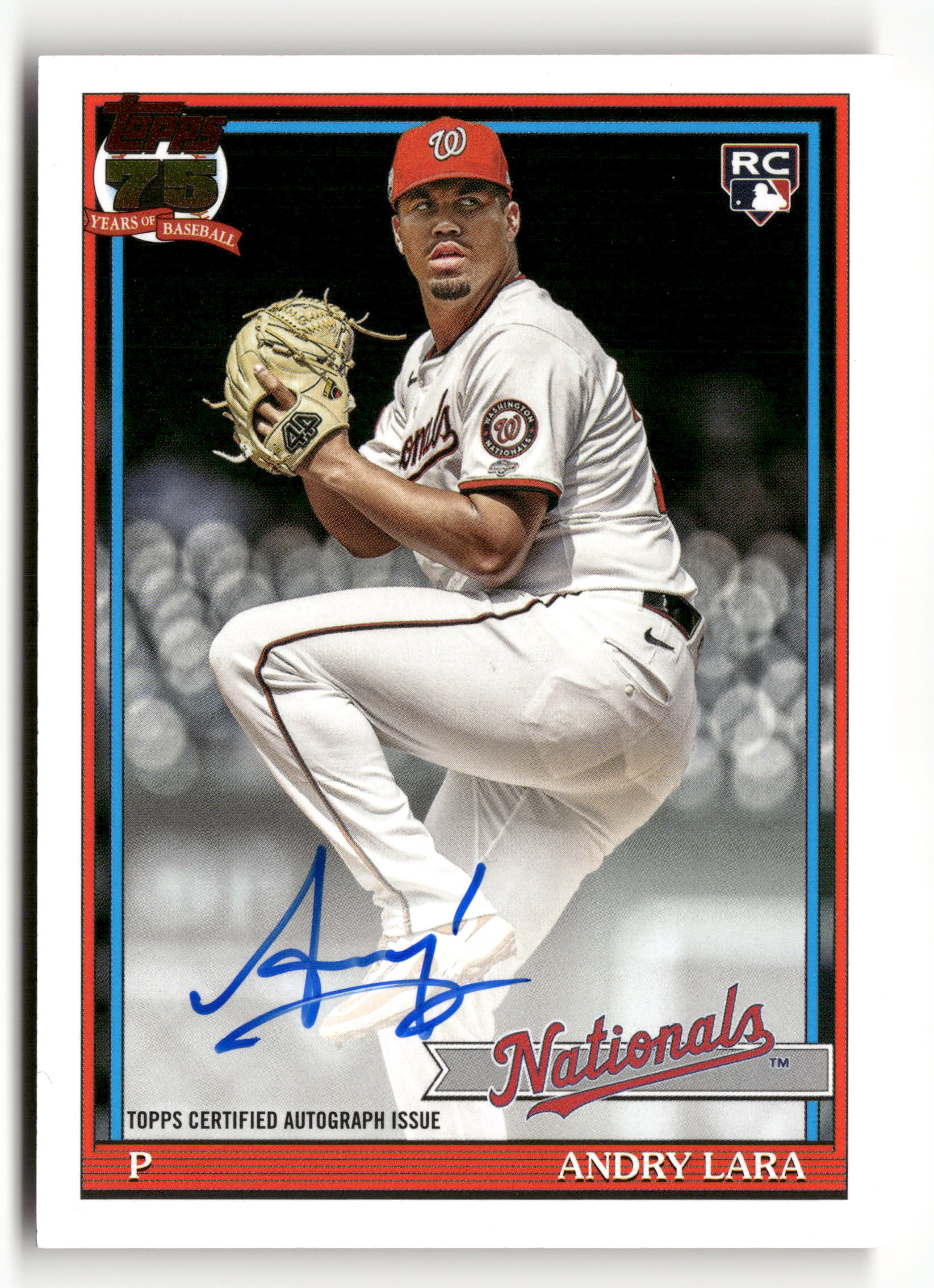 2026 Series 2 #91A-AND Andry Lara 1991 Topps Baseball 35th Anniversary Auto