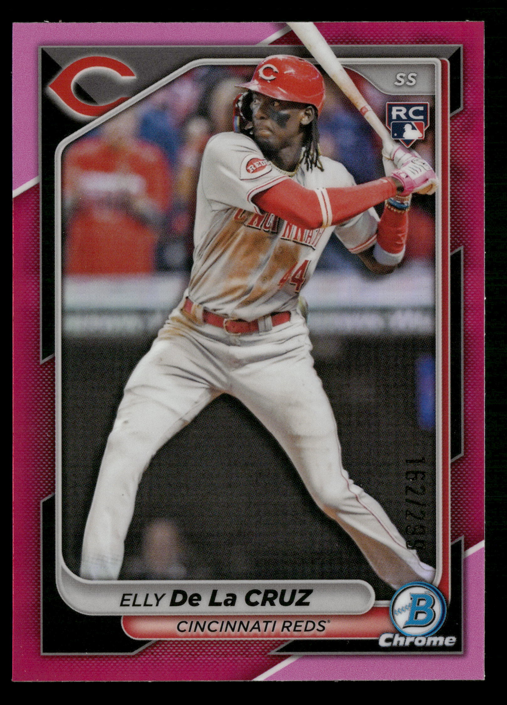 2024 Bowman Chrome #42 Elly De La Cruz Fuchsia Refractors #/299