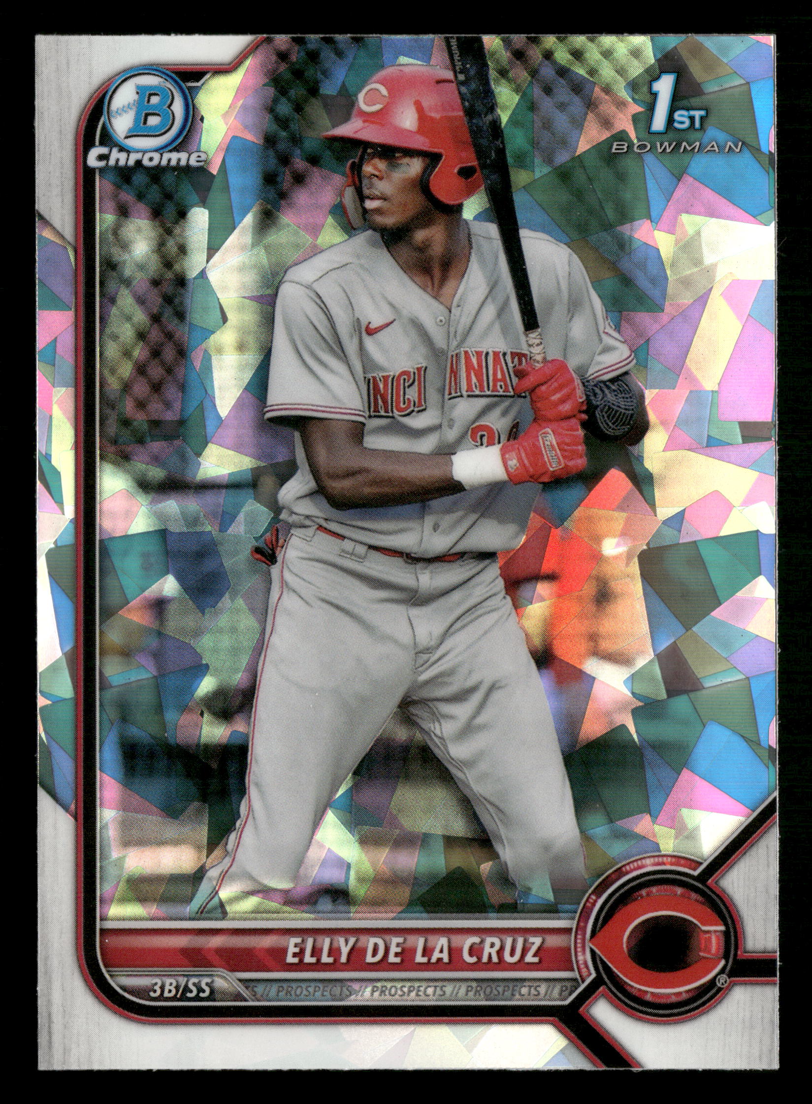 2022 Bowman #BCP-50 Elly De La Cruz Chrome Prospects Atomic Refractors