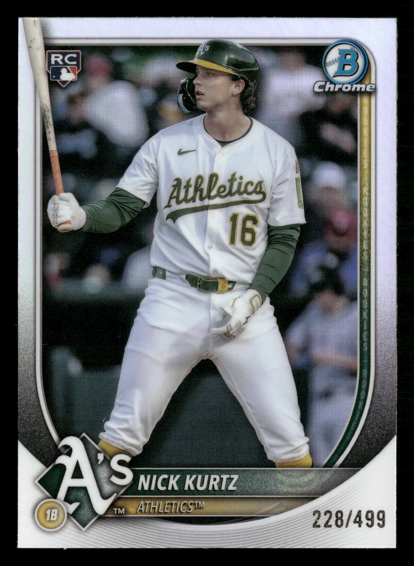 2025 Bowman Chrome #93 Nick Kurtz RC Refractor #/499