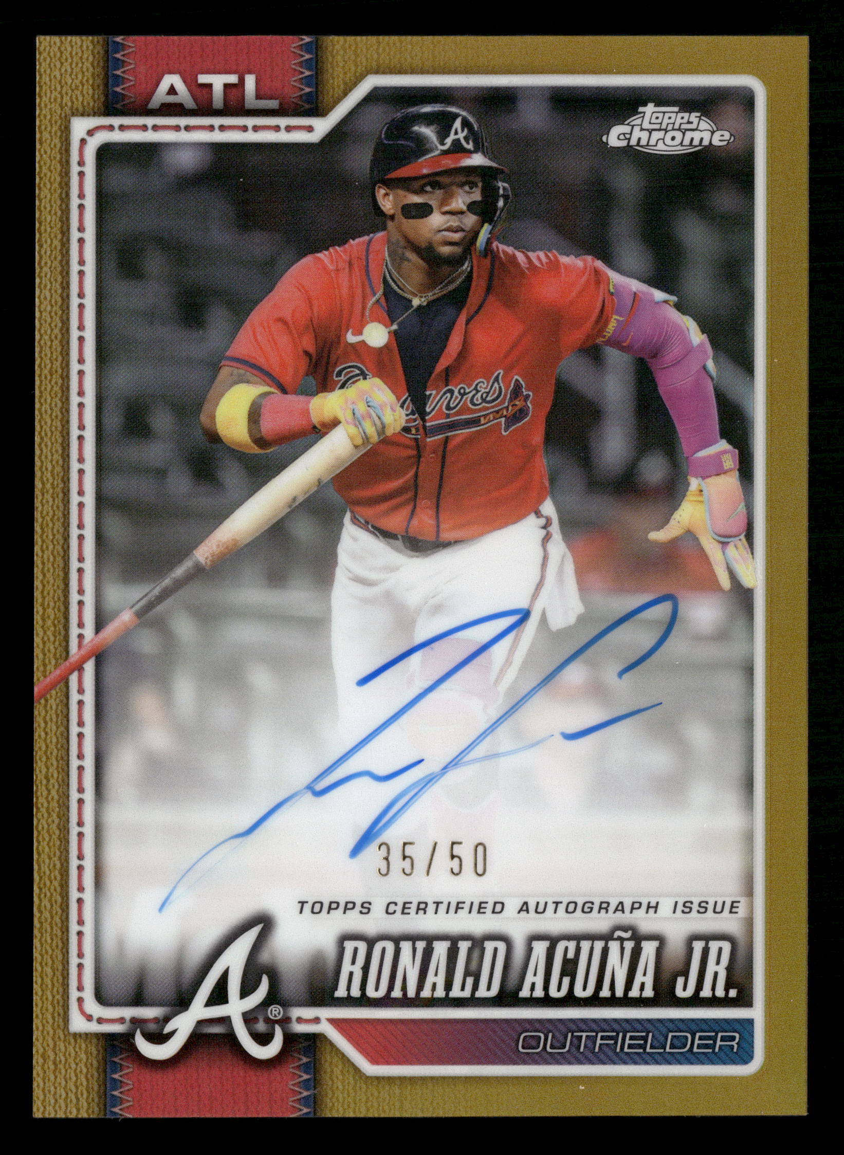 2026 Topps Chrome #CA-RA Ronald Acuña Jr. Chrome Autographs #/50