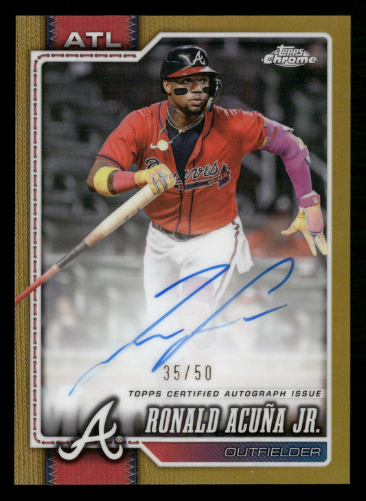 2026 Topps Chrome #CA-RA Ronald Acuña Jr. Chrome Autographs #/50