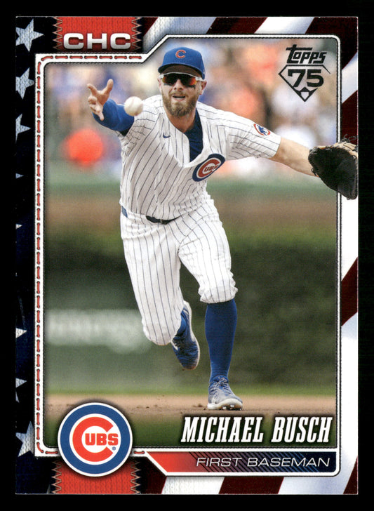 2026 Topps #348 Michael Busch Independence Day #/76