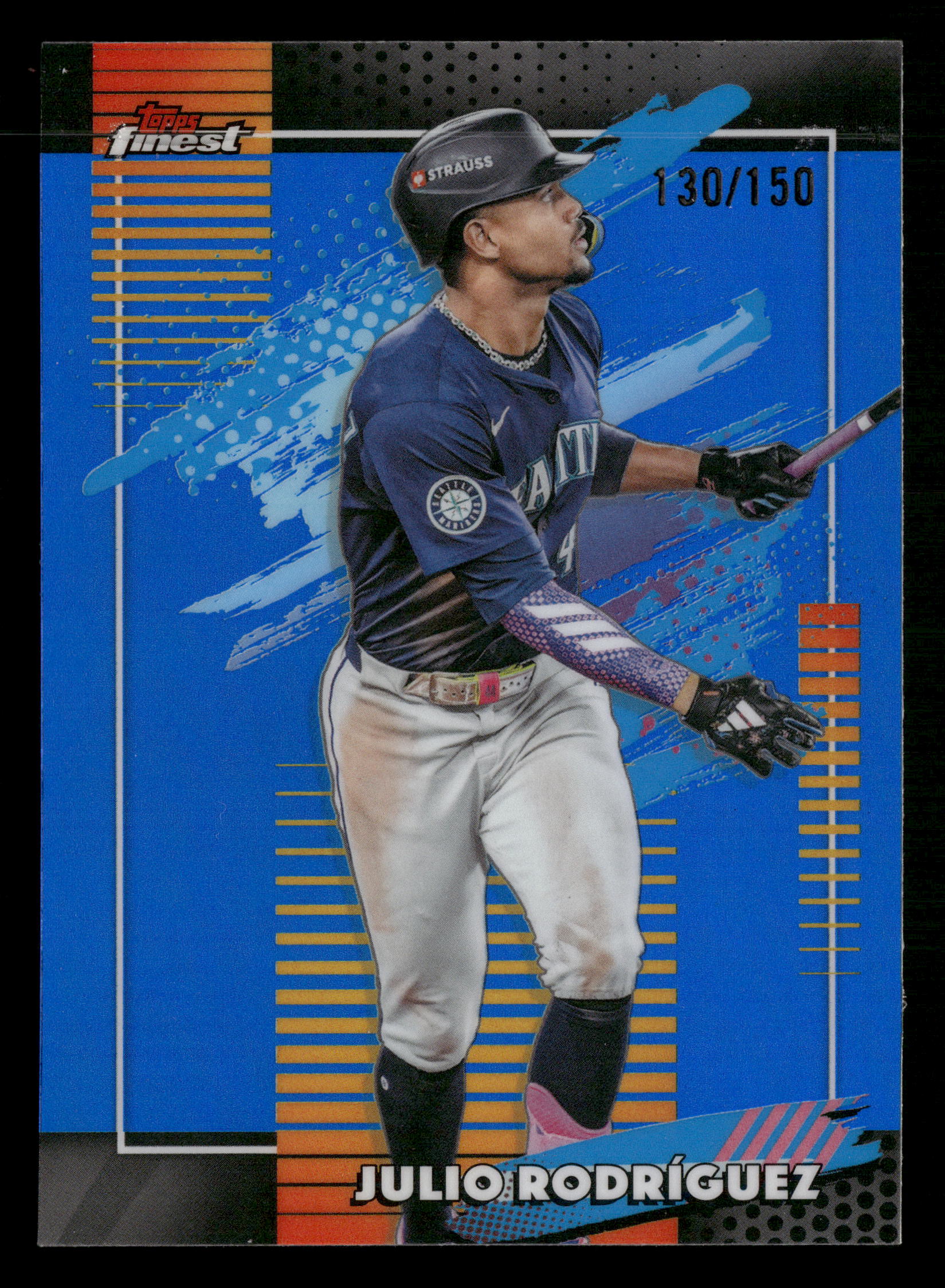 2026 Finest #130 Julio Rodríguez Blue Refractors #/150
