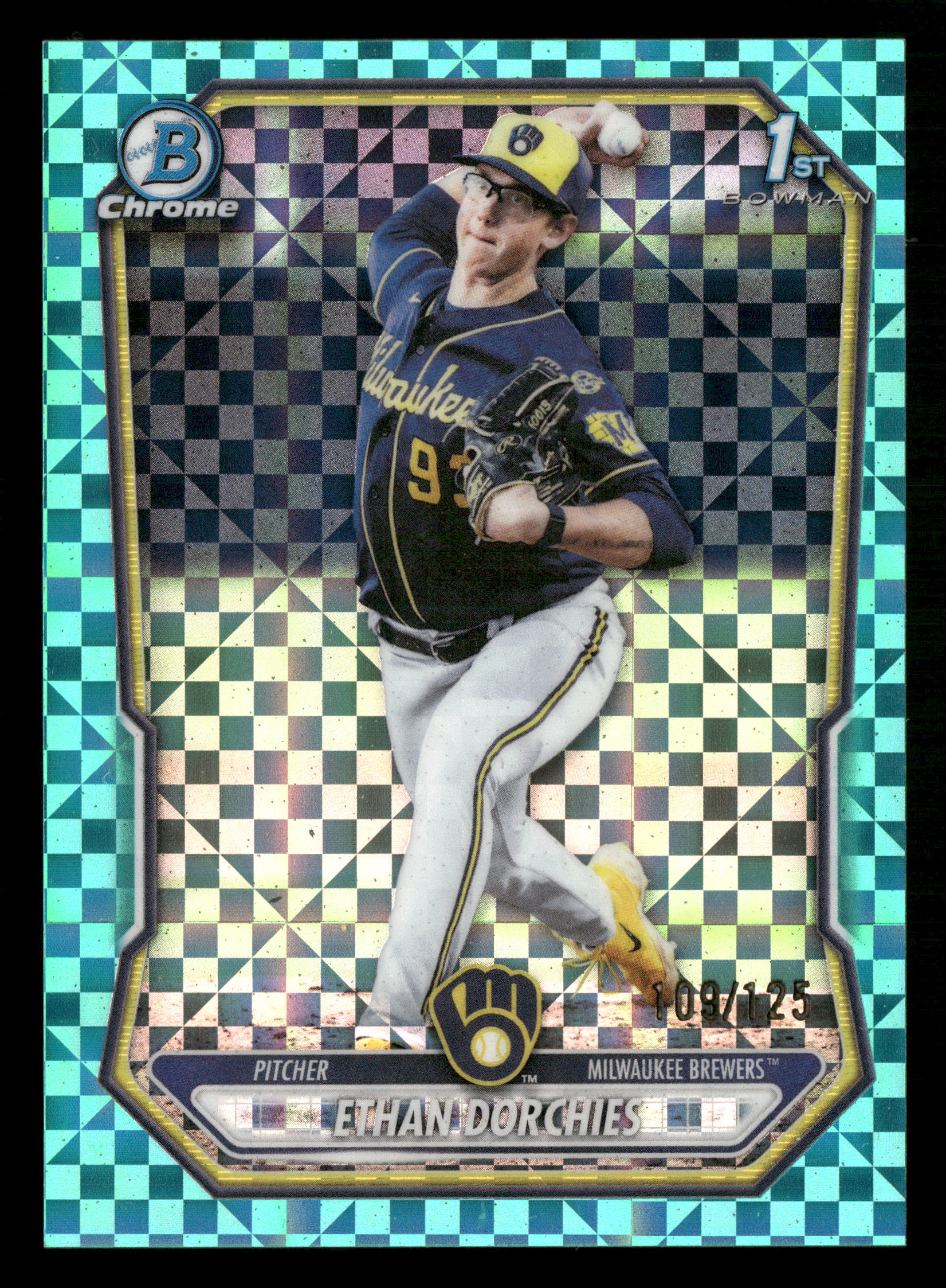2026 Bowman #BCP-52 Ethan Dorchies Chrome Prospects Aqua X-Fractor #/125