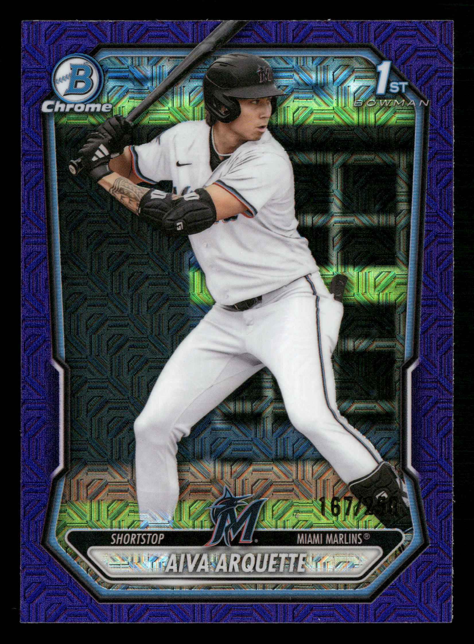 2026 Bowman #BCP-40 Aiva Arquette Purple Geometric Refractor #/250