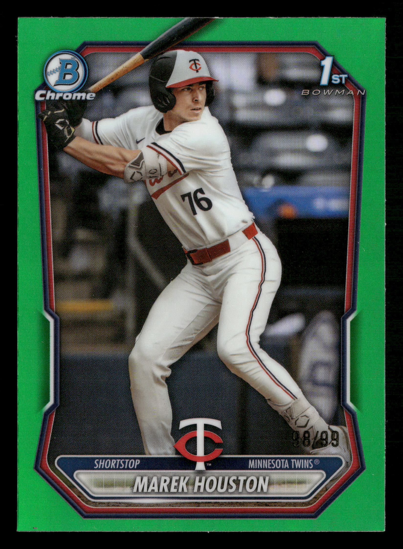 2026 Bowman #BCP-16 Marek Houston Chrome Prospects Green Refractor #/99