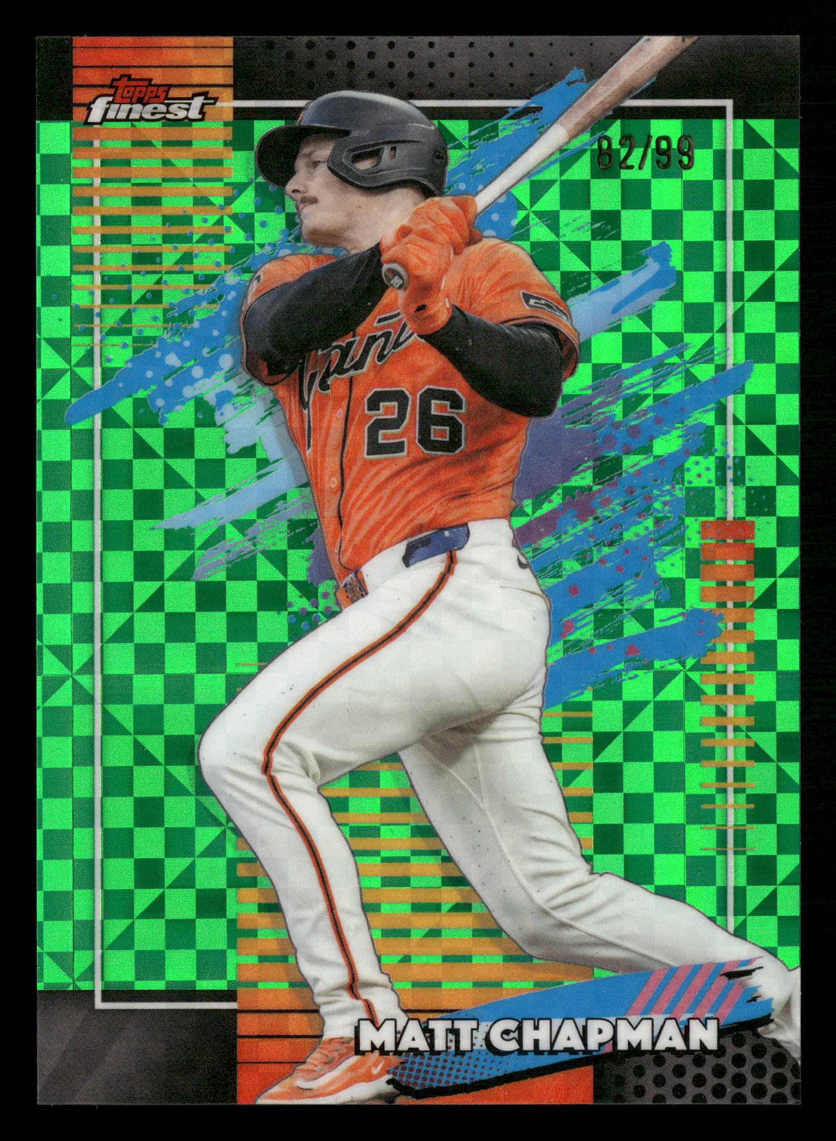 2026 Finest #111 Matt Chapman Green X-Fractors #/99
