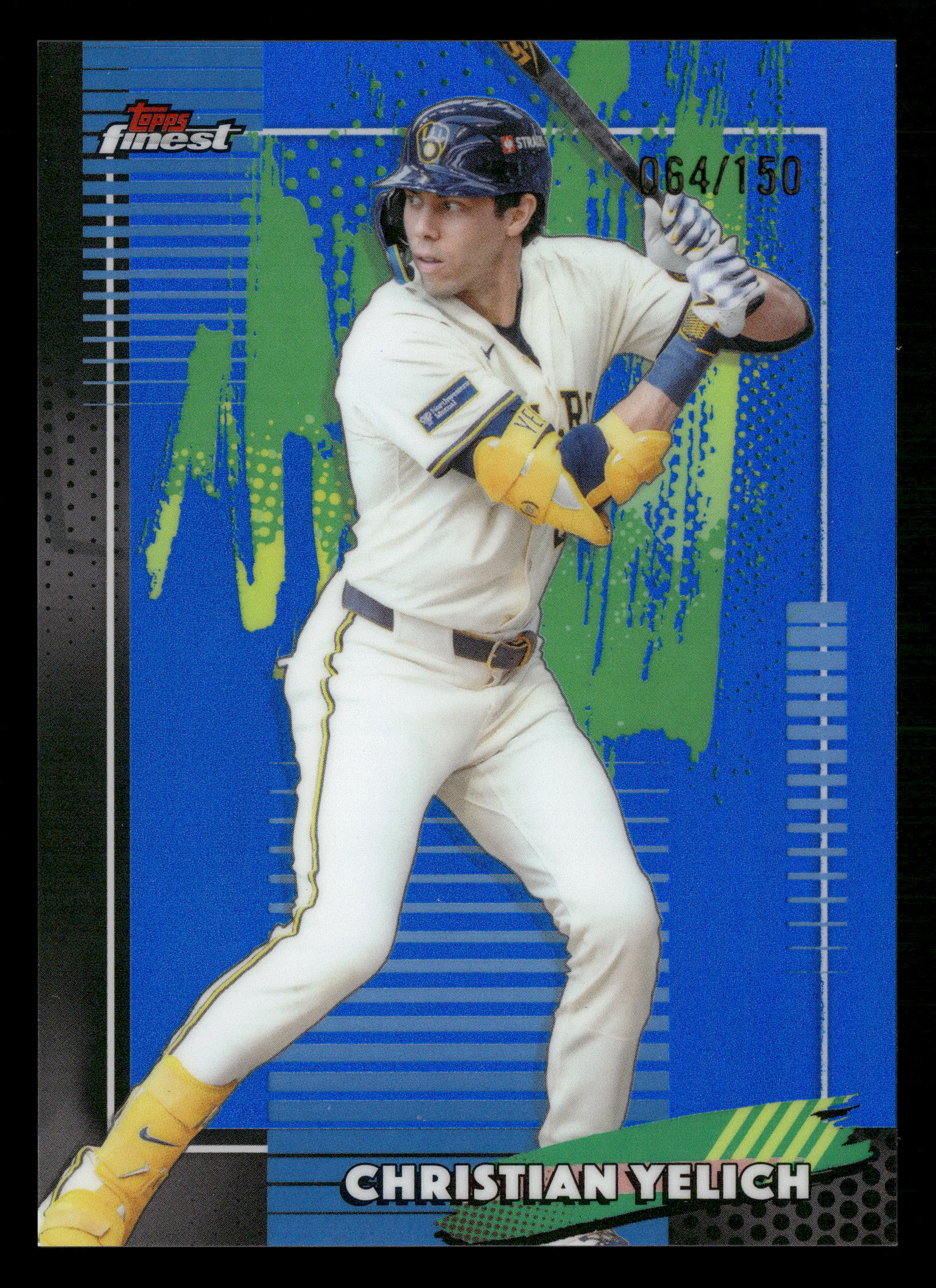 2026 Finest #49 Christian Yelich Blue Refractors #/150