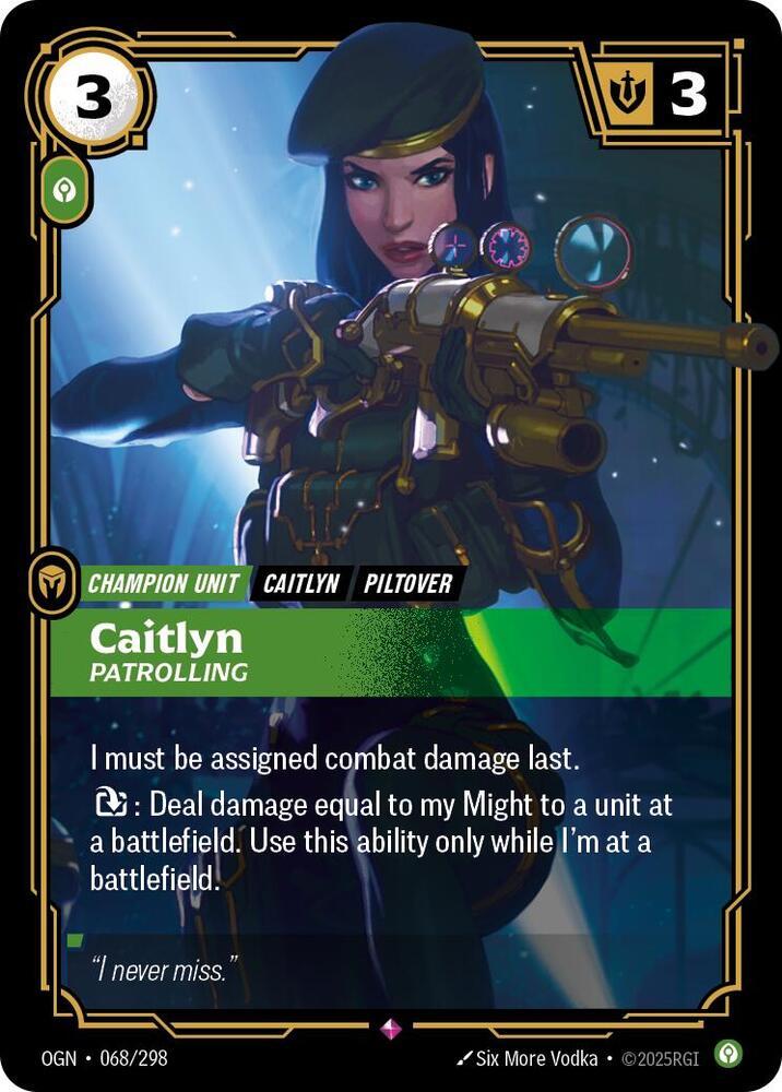 Caitlyn - Patrolling 068/298 (Origins)  - Foil