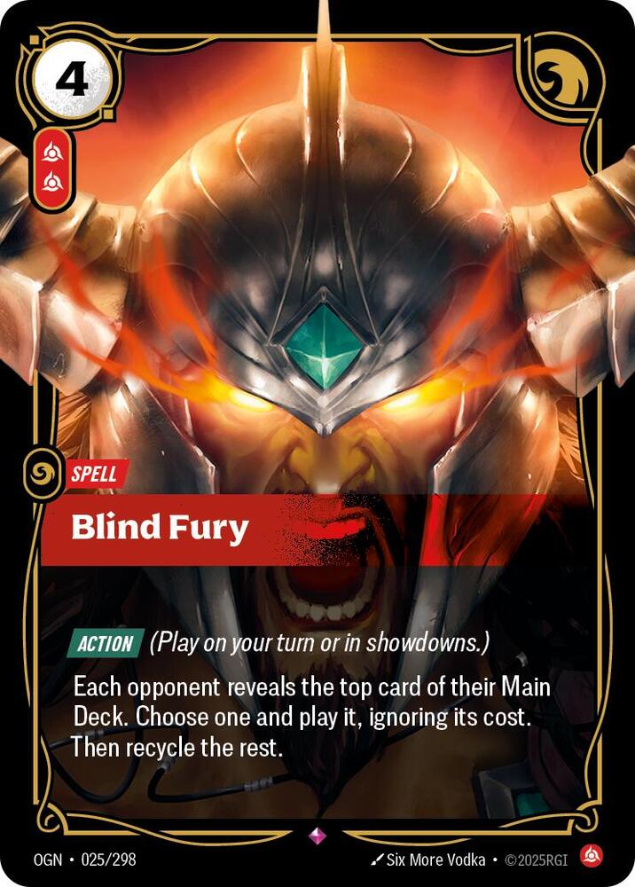 Blind Fury 025/298 (Origins)  - Foil