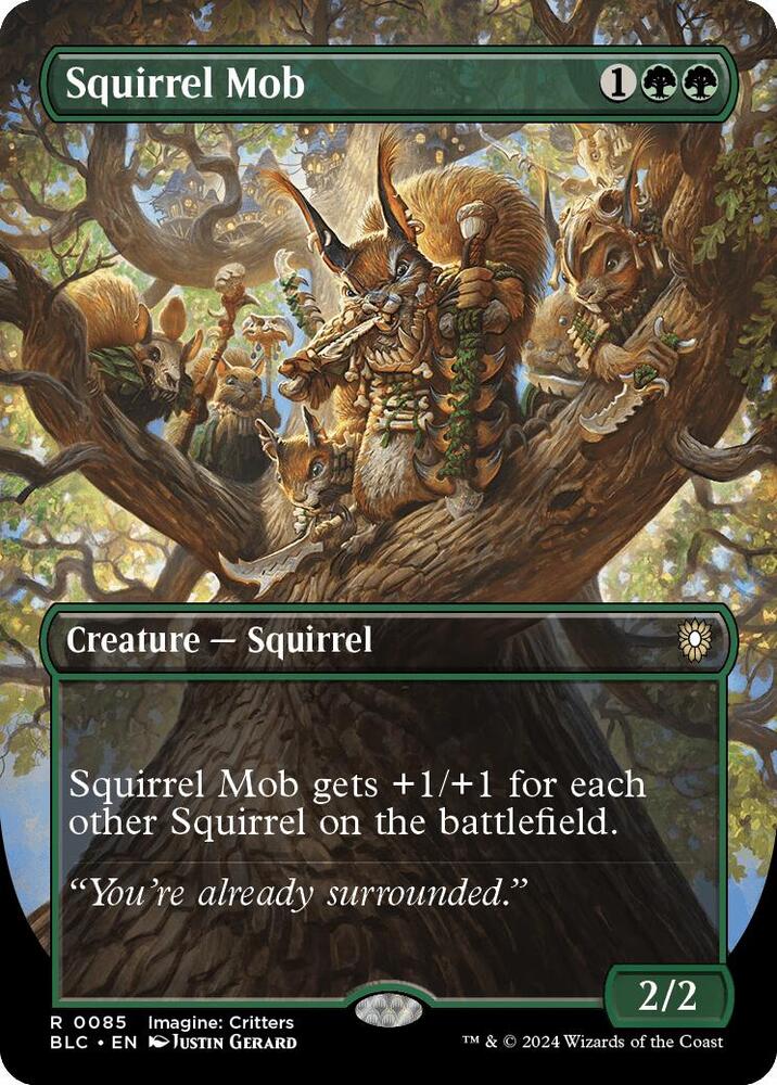Squirrel Mob 85 (Commander: Bloomburrow)  - Borderless Foil