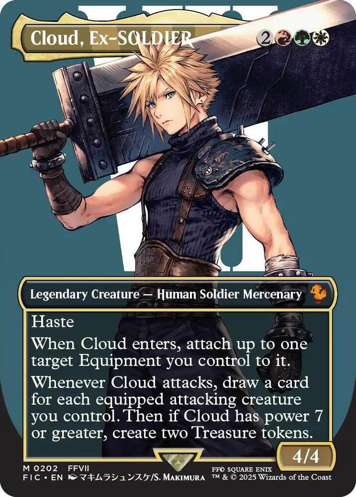 Cloud, Ex-SOLDIER 202 (Commander: FINAL FANTASY)  - Borderless Foil