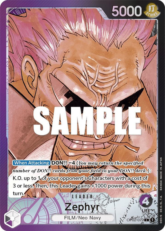 Zephyr OP02-072 (Paramount War)  - Alternate Art Foil