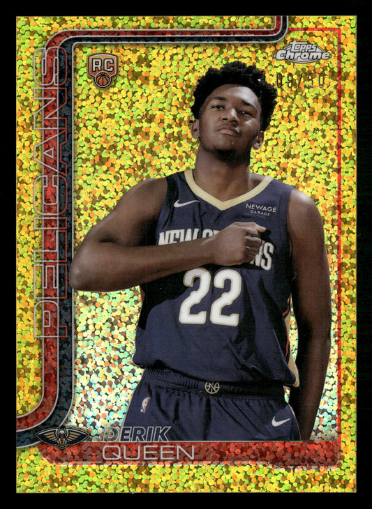 2025-26 Chrome #263 Derik Queen Image Variation Gold Speckle Refractor #/50
