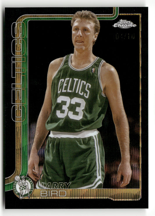 2025-26 Topps Chrome #243 Larry Bird Black Wave Refractor #/10