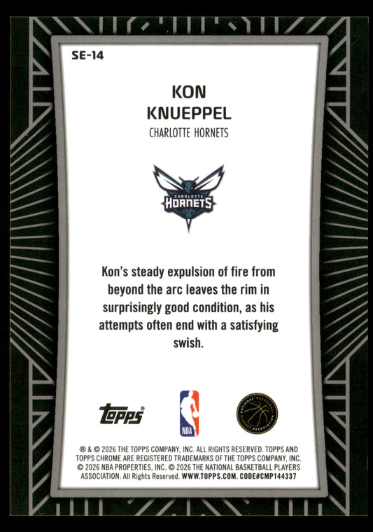 2025-26 Topps Chrome Update #SE-14 Kon Knueppel Shadow Etch